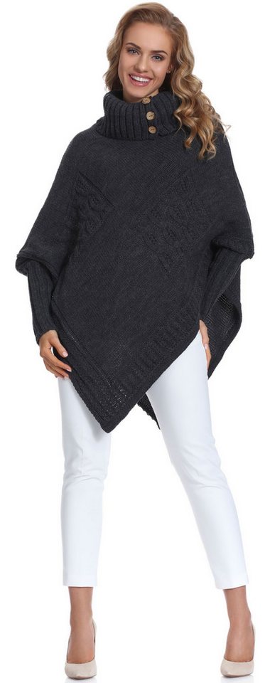 Merry Style Strickponcho Damen Poncho M83N4