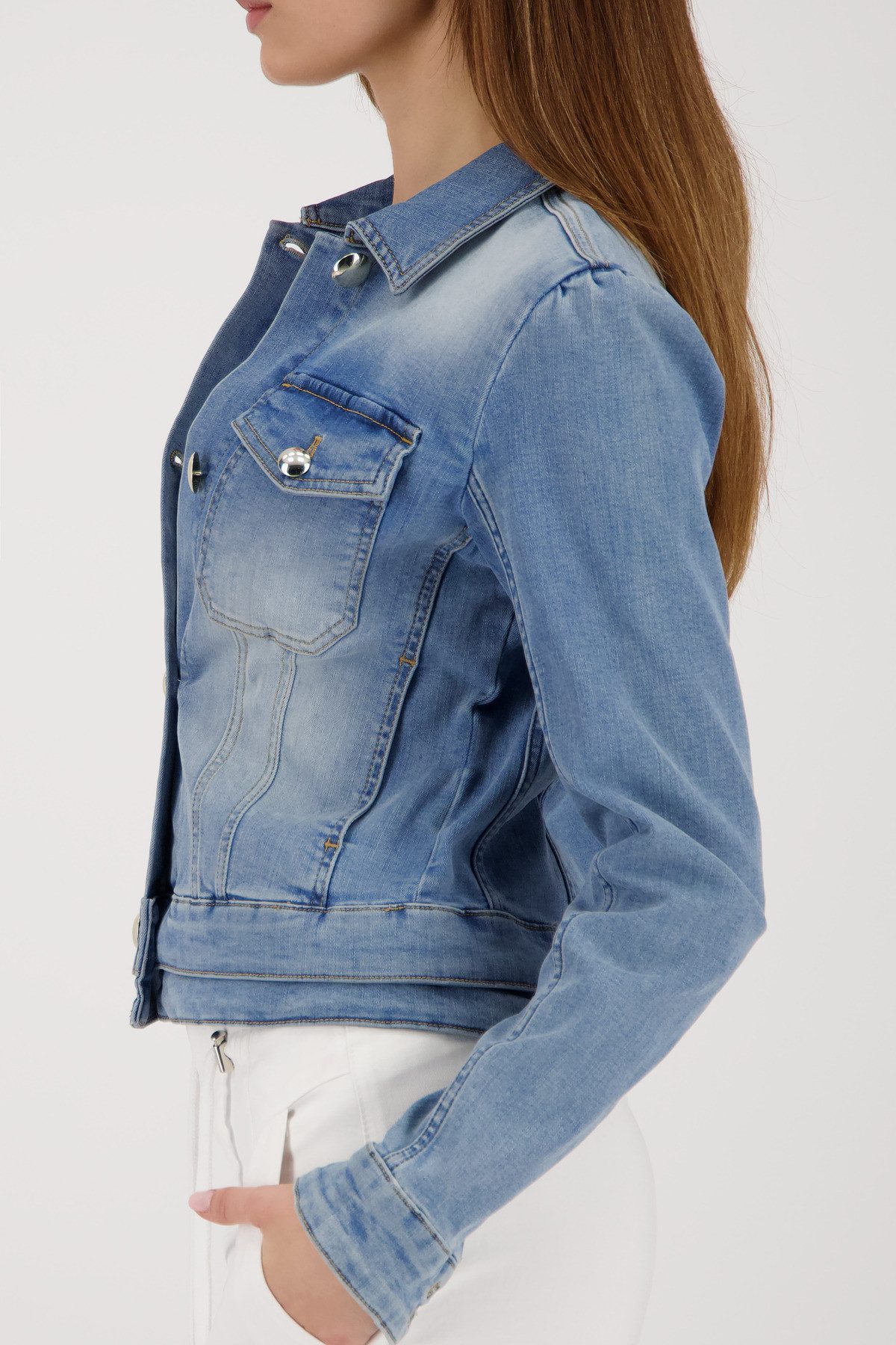 Monari Jeansjacke Jacke Jeans Regular fit mit Schmuckknöpfen