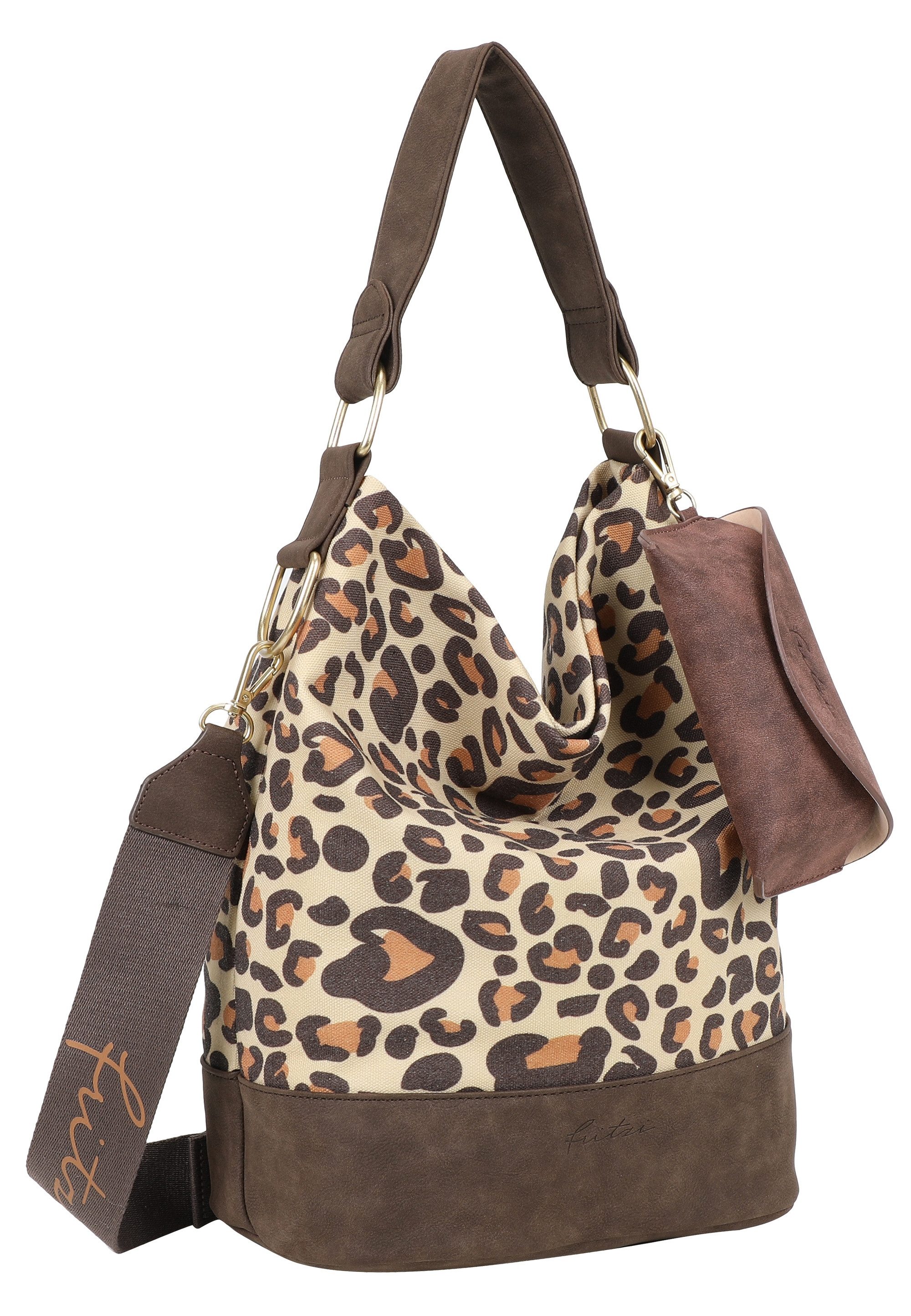 Fritzi aus Preußen Henkeltasche Izzy07 Leo Camel, aus robustem Canvas