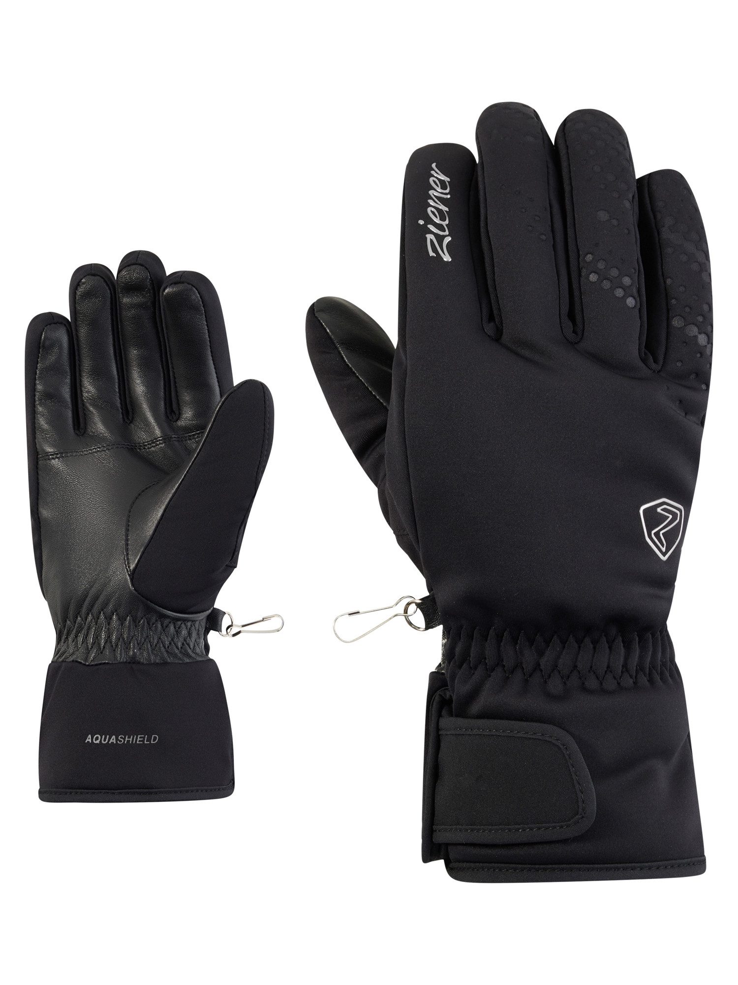 Ziener Skihandschuhe KEHNIA-Z AQUASHIELD® PrimaLoft® DAMEN wasser- und winddicht, atmungsaktiv, extra warm, Lederinnenhand, weich