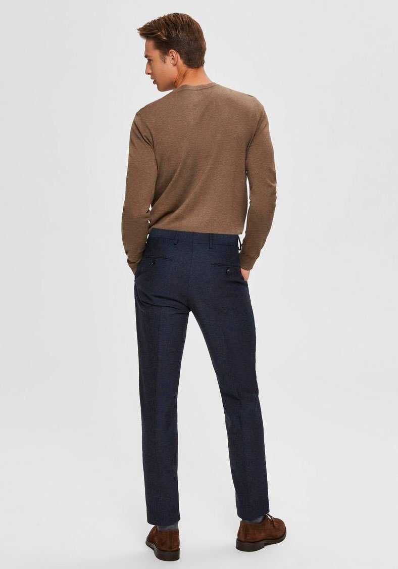 Selected Rundhalspullover SLHBERG CREW NECK NOOS Baumwolle, regular fit