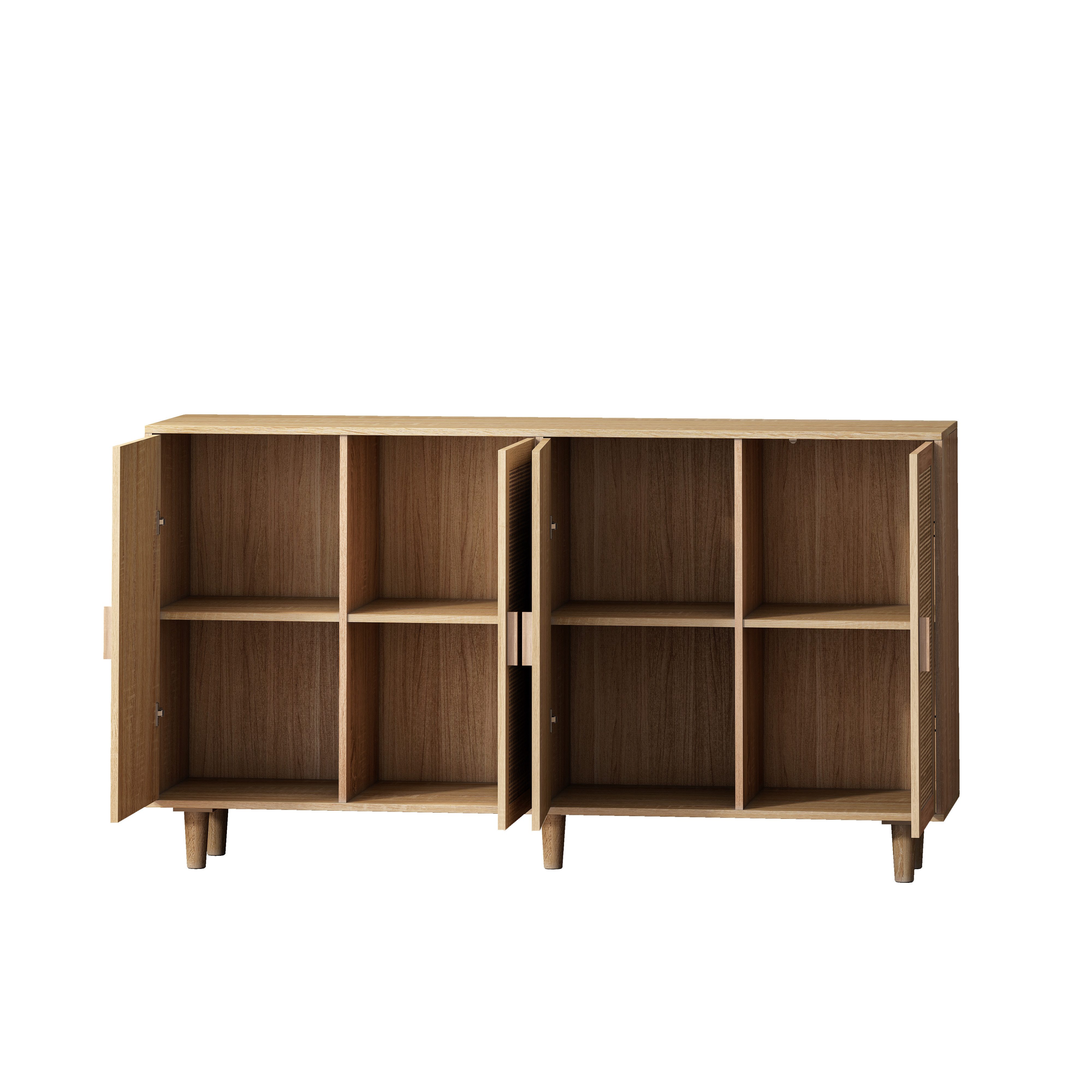FANNOU Mehrzweckschrank aufbewahrungsschrank, 158 x 88 x 40 cm für Schlafzimmer, Wohnzimmer, Büro
