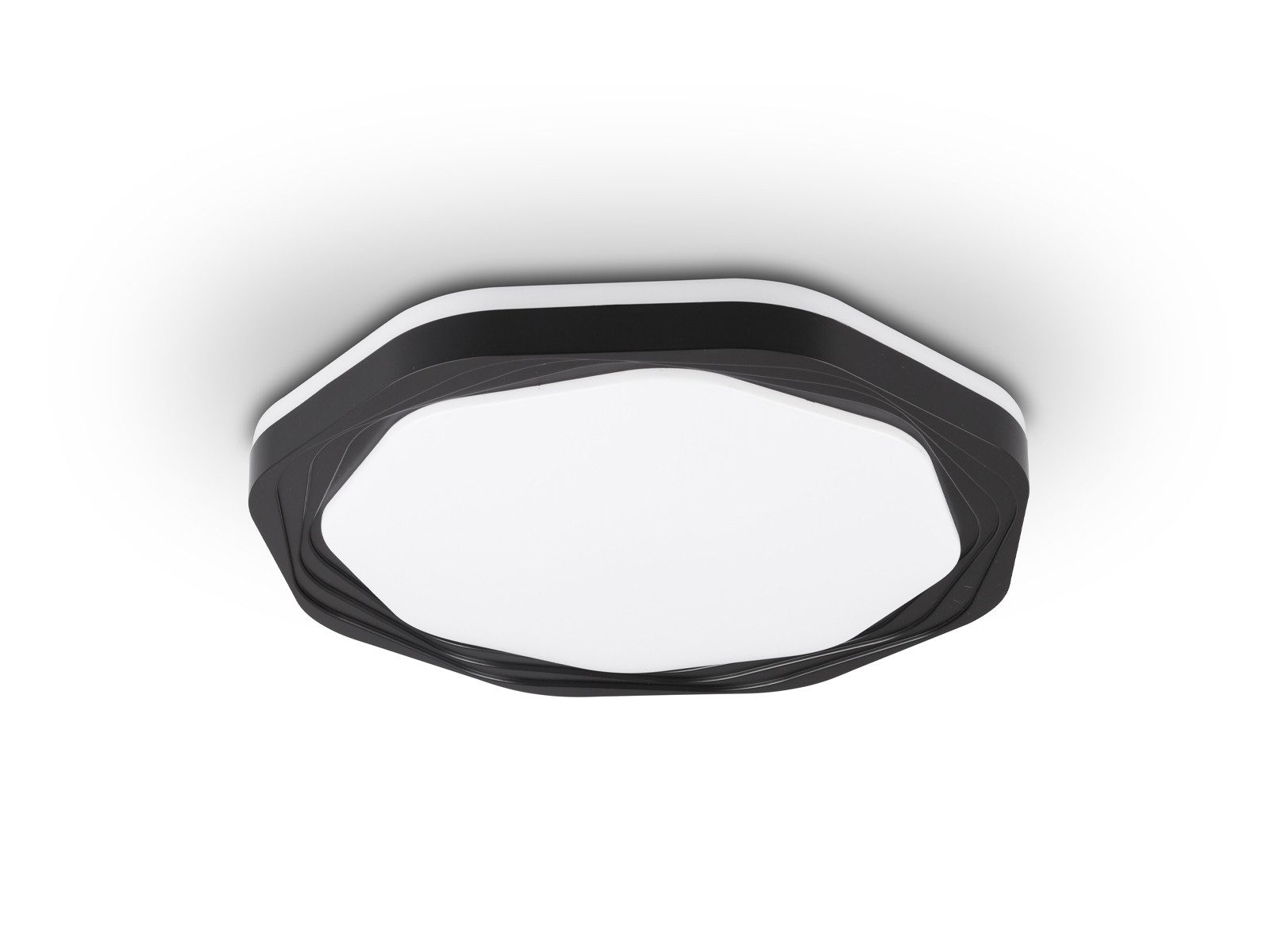 Reality Leuchten LED Deckenleuchte flach groß rund minimalistisch Ø 52,5cm, Dimmbar, LED fest integriert, Warmweiß, LED stufenweise dimmbar über Schalter
