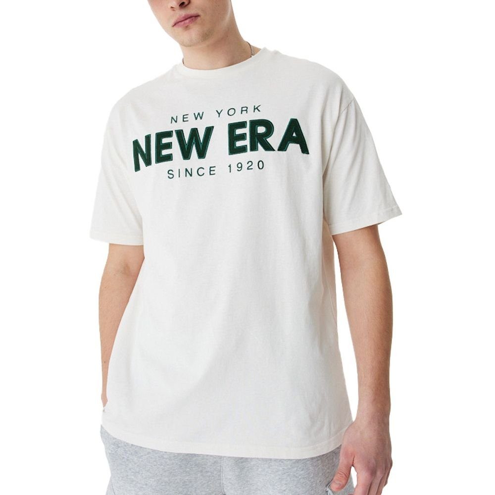 New Era Print-Shirt Oversized BRAND LOGO off white offwhite