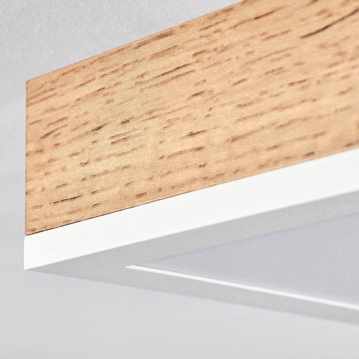 hofstein Deckenleuchte »Vacil« modernes Deckenpanel aus Metall/MDF, 3000 Kelvin