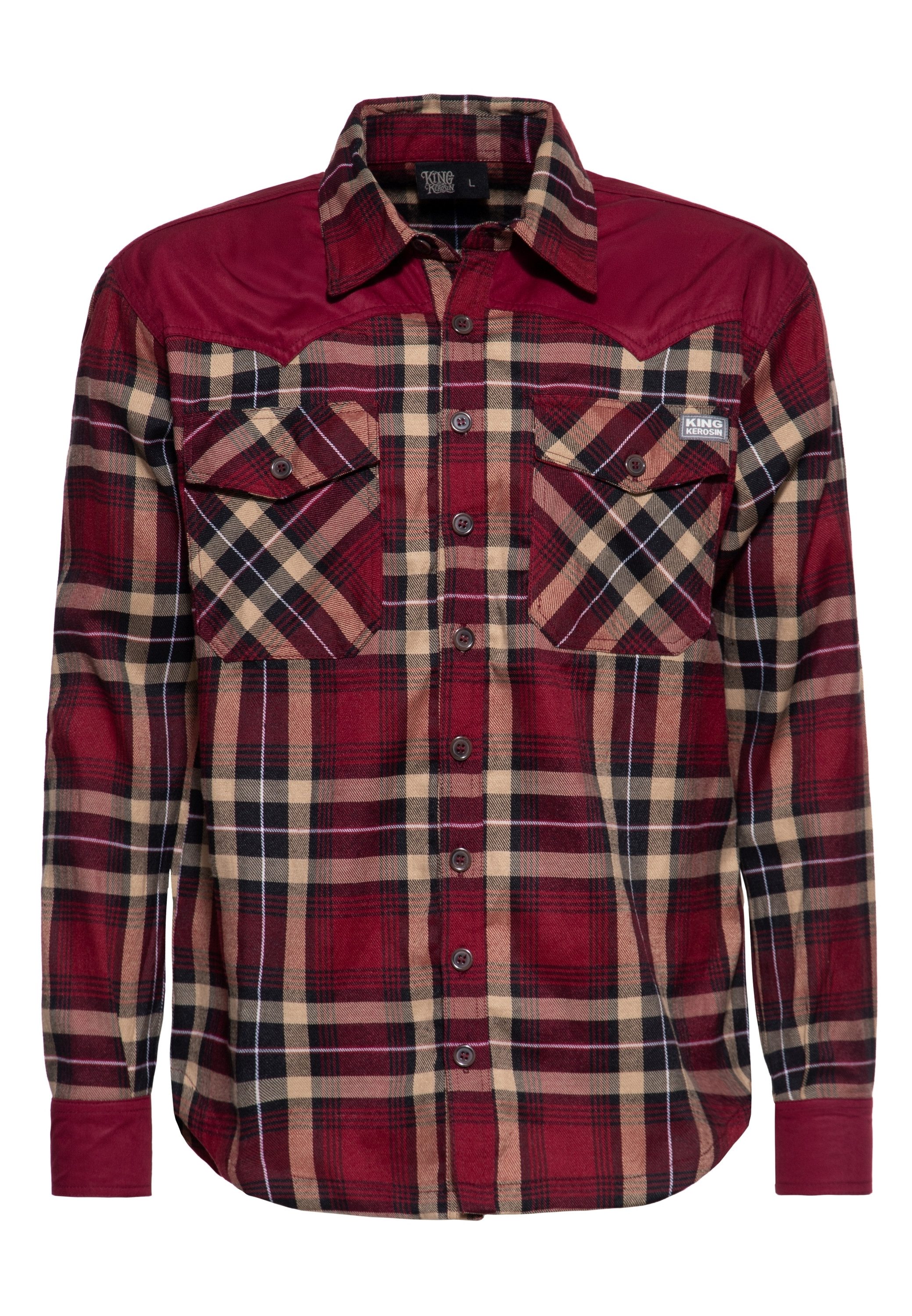 KingKerosin Langarmhemd im Western-Stil günstig online kaufen