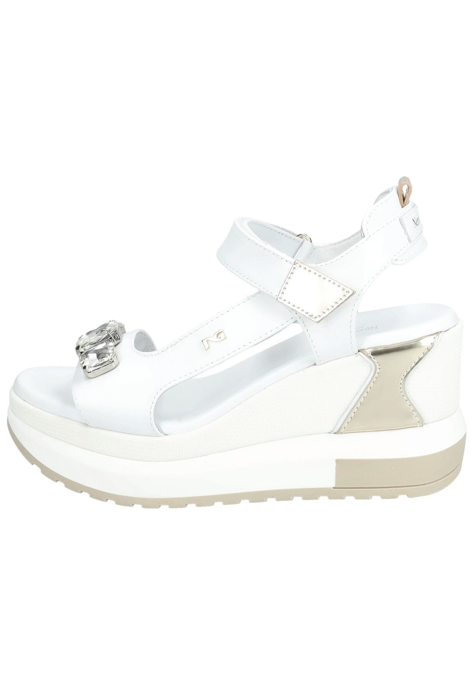 Nero Giardini Sandalen Leder/Textil Keilsandalette günstig online kaufen
