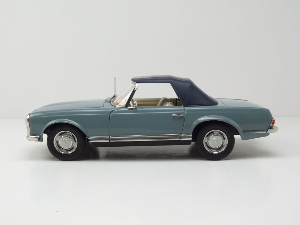 Norev Modellauto Mercedes 230 SL Pagode W113 1963 hellblau Knockin on Heavens Door, Maßstab 1:18