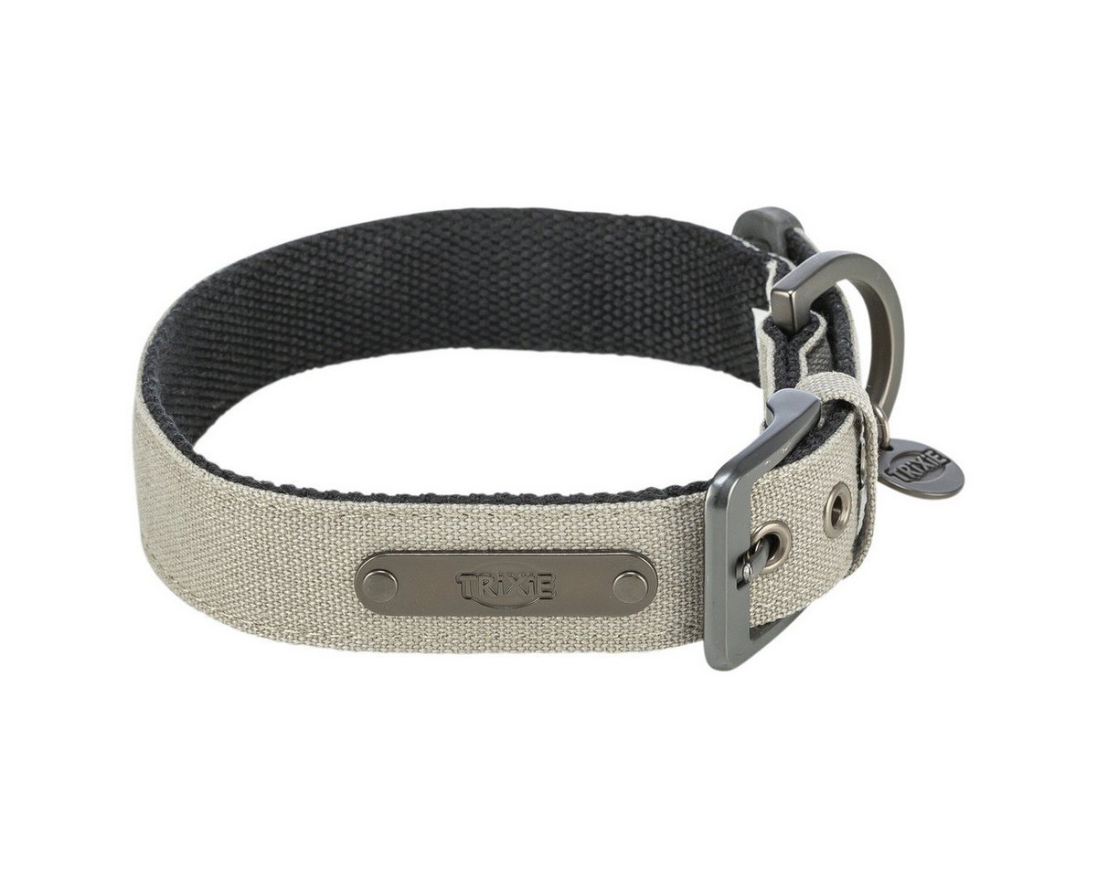 Thumbnail - TRIXIE Hunde-Halsband CityStyle Halsband Canvas, extra breit hellgrau