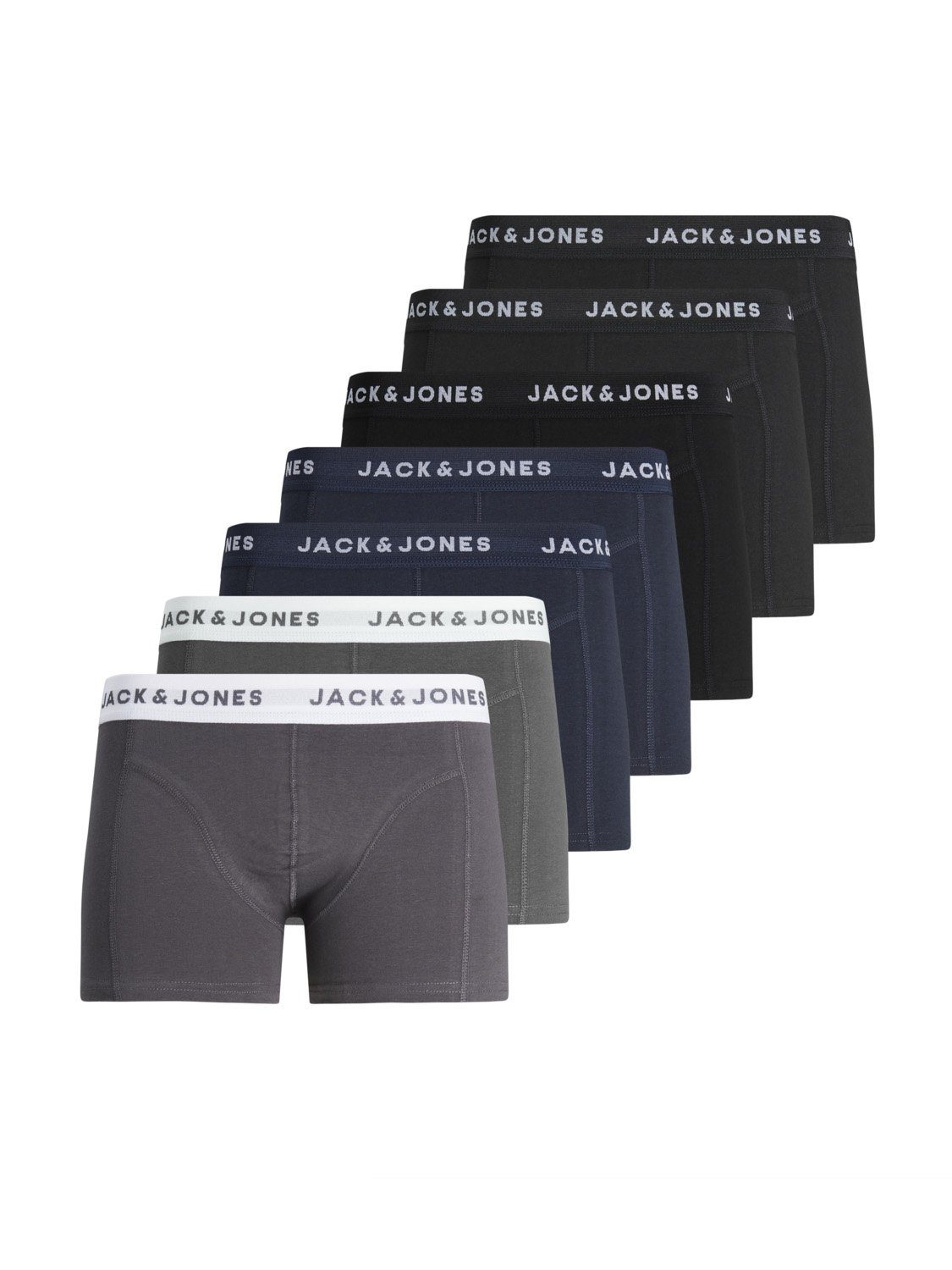 Stück & Boxershorts 4201 Set Jones Pack (7-St) Jack in Boxershorts Schwarz JACKRIS 7-er
