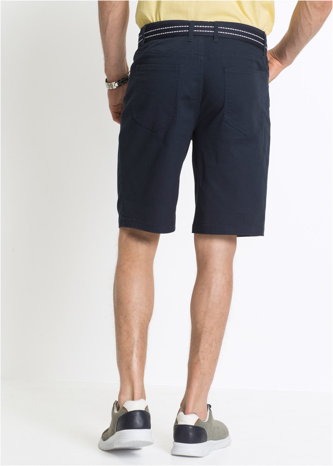 bonprix Bermudas aus Baumwolle mit Elasthan, mit Stretchanteil, erhöhter Bund