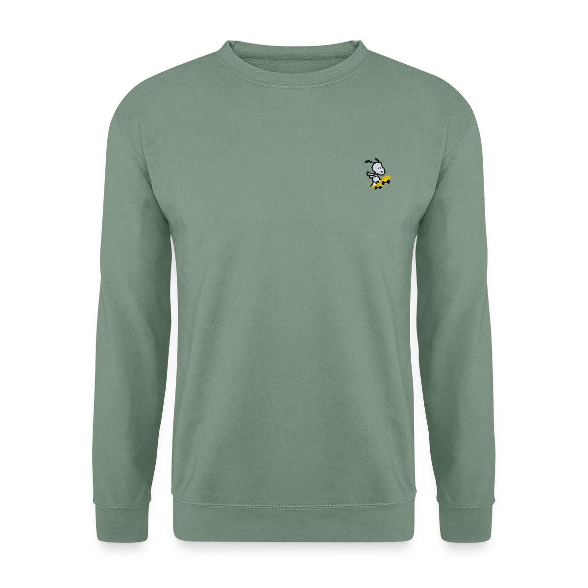 Spreadshirt Sweatshirt Peanuts Snoopy Auf Skateboard Stickmotiv Unisex Pullover (1-tlg)
