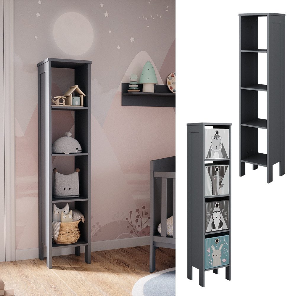 VitaliSpa® Bücherregal Ajaton, Grau, 35.2 x 159.5 cm günstig online kaufen