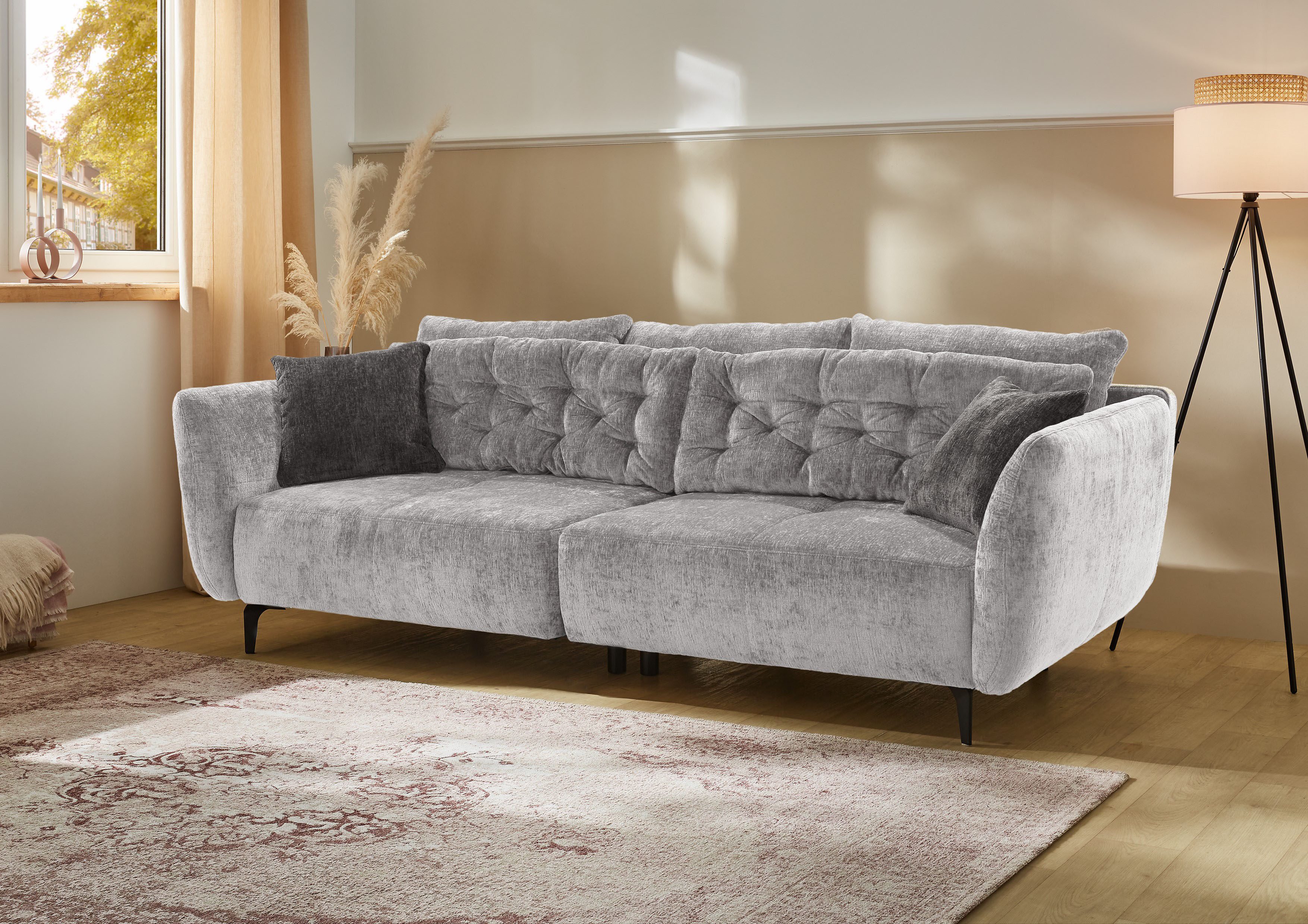 Jockenhöfer Gruppe Big-Sofa Spa, B: 251 cm, im Retrolook mit 7 Kissen