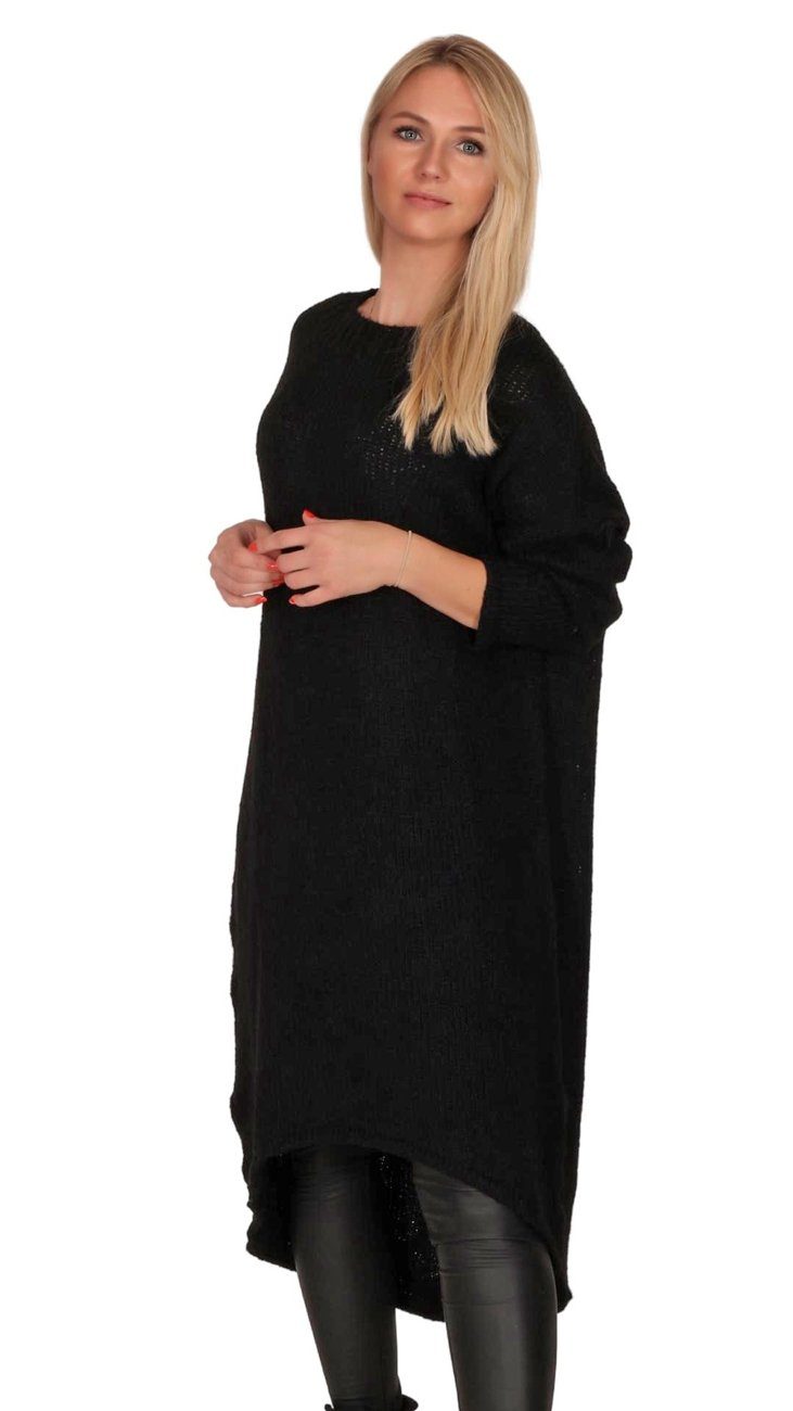 Charis Moda Strickkleid Strickleid Langarm Rundhalsausschnitt günstig online kaufen