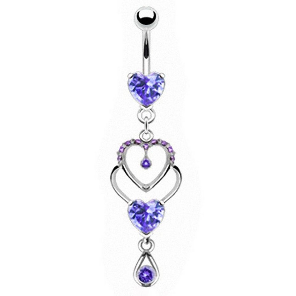 Bauchnabelpiercing Schmuck Banane Stecker Mit Zirkonia Und Kristall Weintraube E - Foto 8