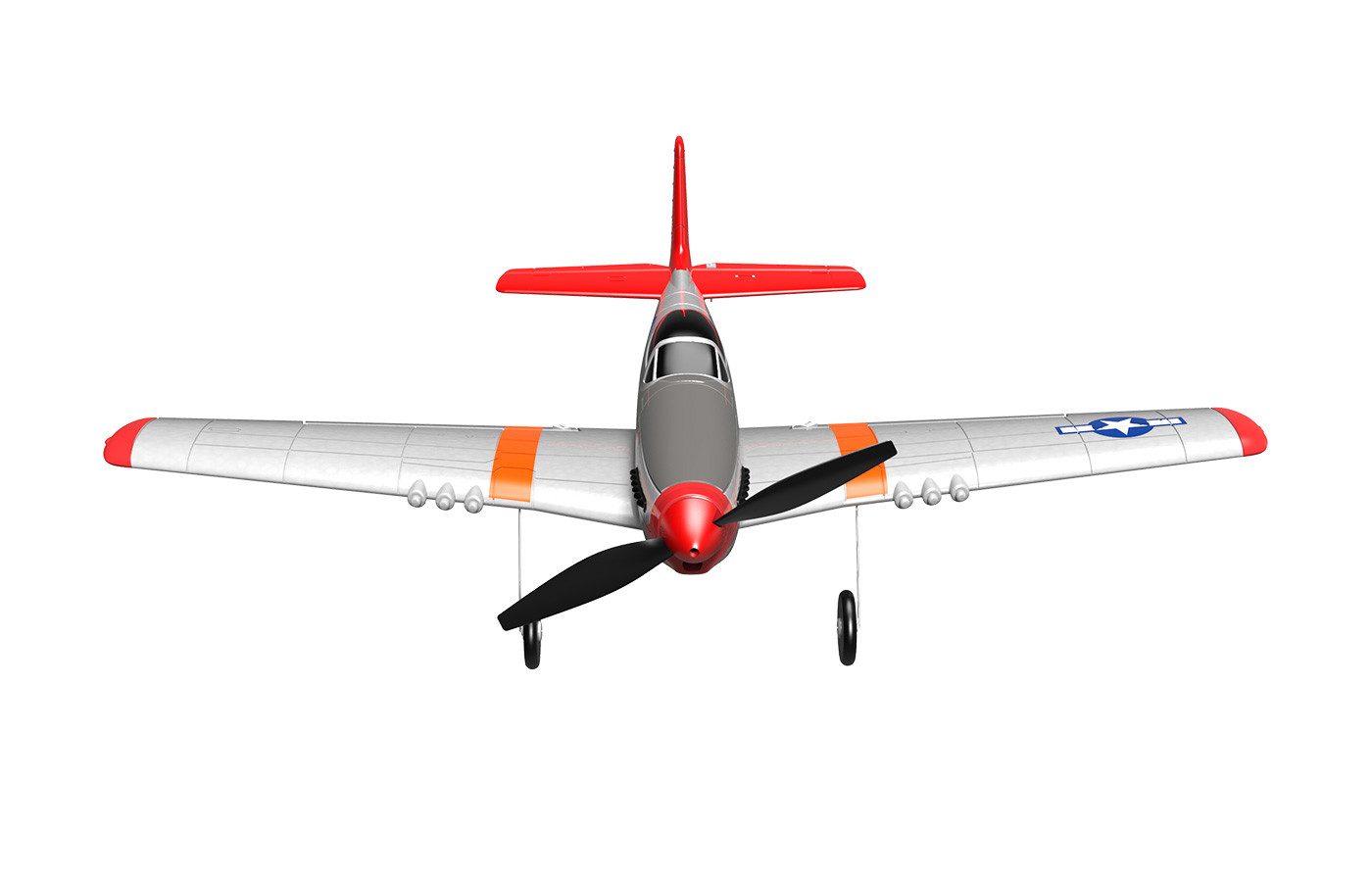 Robitronic RC-Helikopter Modster MDX Mustang P-51D RC Flugzeug RTF inkl. 6-Achs-Fluglagenstabi