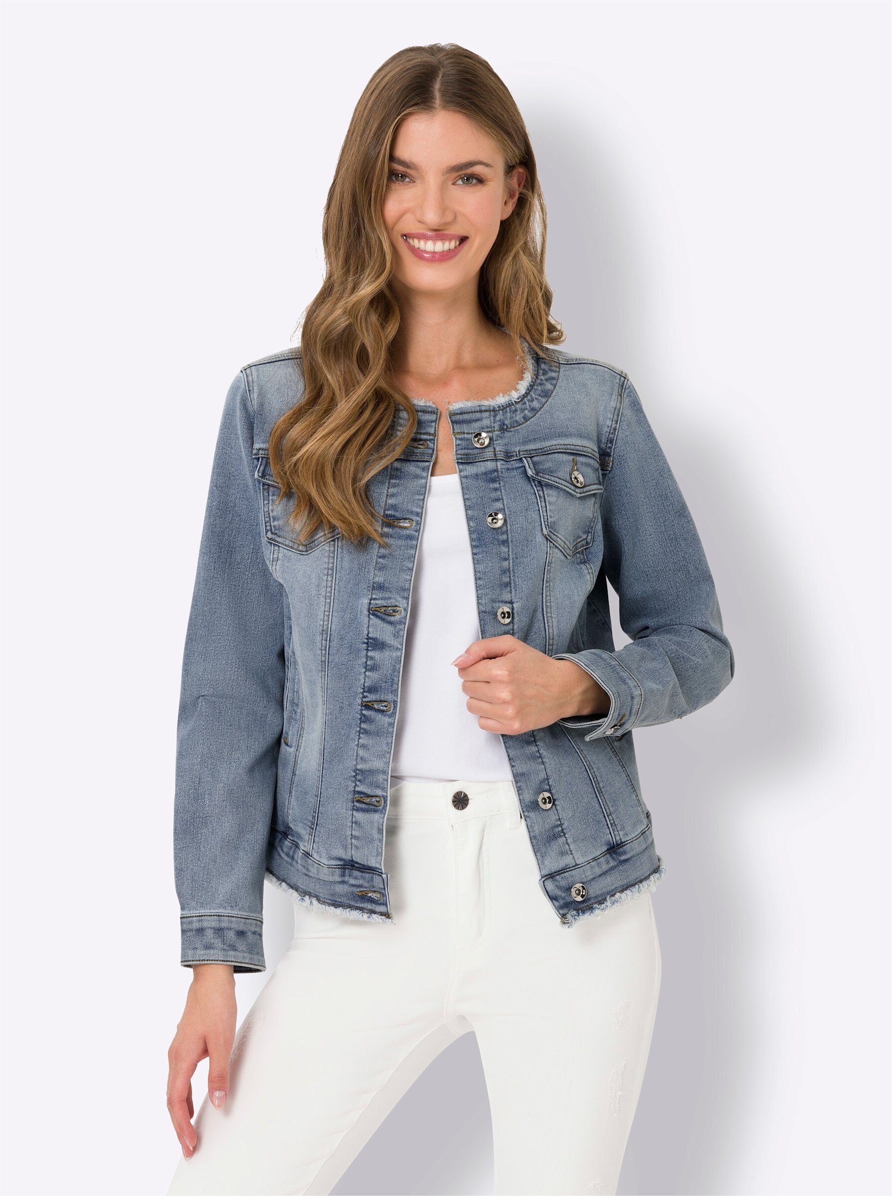 heine Allwetterjacke Jeans-Jacke Langarm