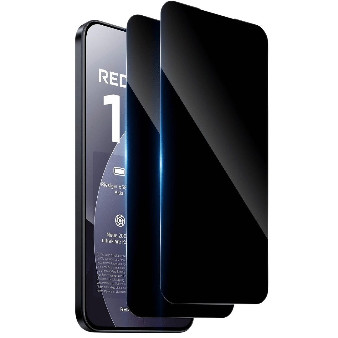 SmartUP Displayschutzglas für Xiaomi Redmi Note 15 Display Anti-Spy Privacy Blickschutz Full 9H für Xiaomi Redmi Note 15, Blickschutz, Anti-Spy