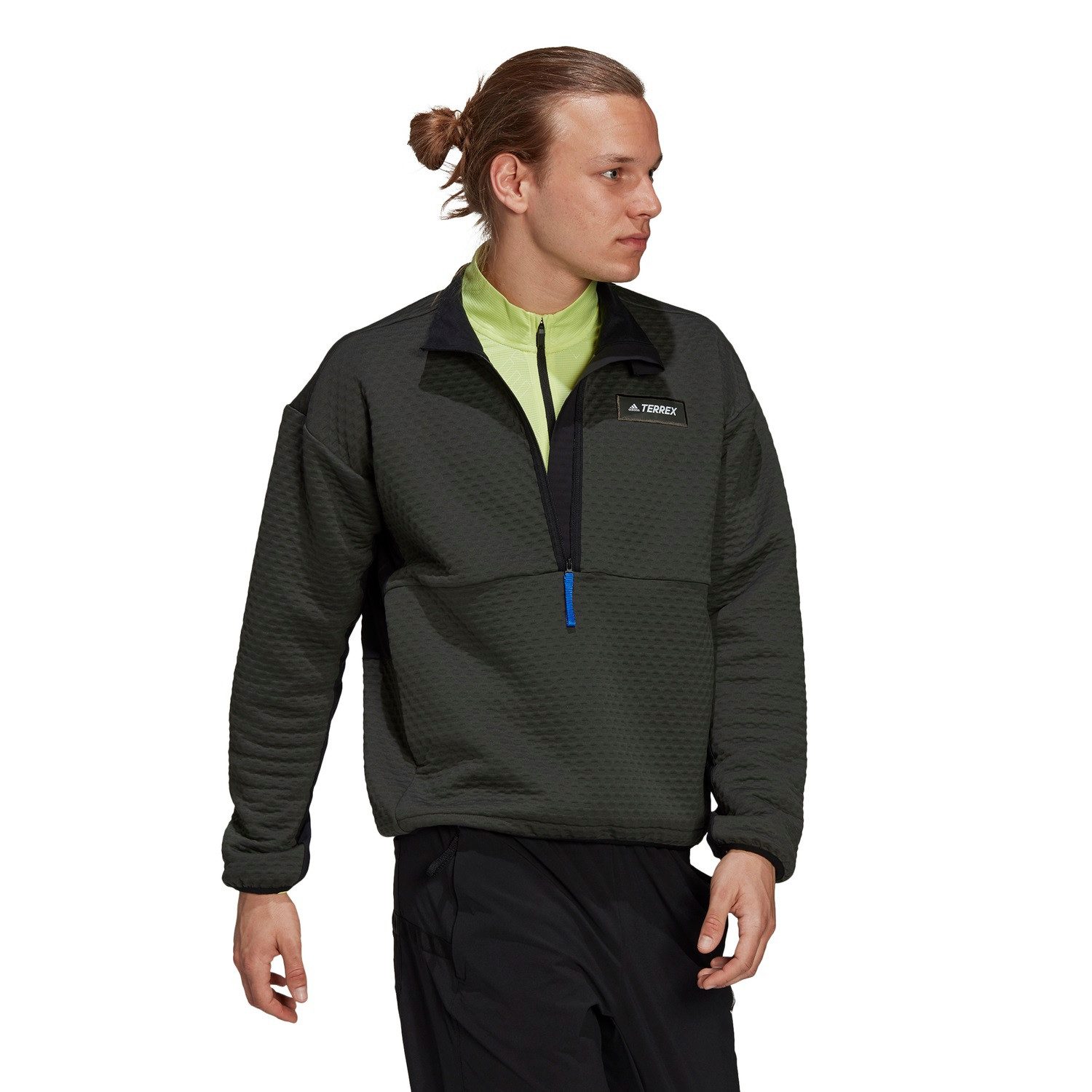 Fleecejacke Fleecepullover Terrex Utilitas Hike Half-Zip erdbraun Herren
