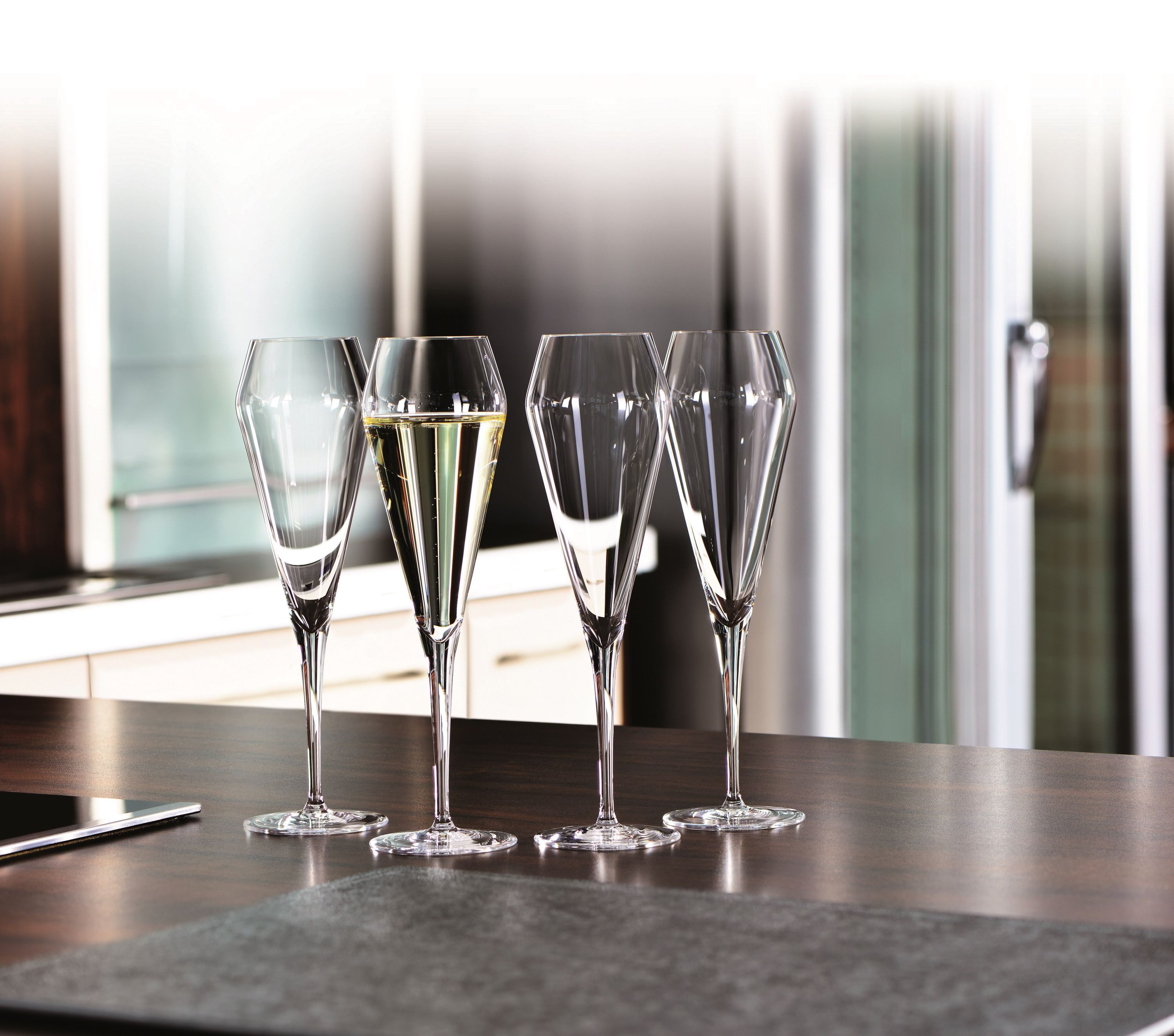 SPIEGELAU Glas 4x Spiegelau Willsberger Anniversary Champagner 4tlg., 4-tlg., Kristallglas