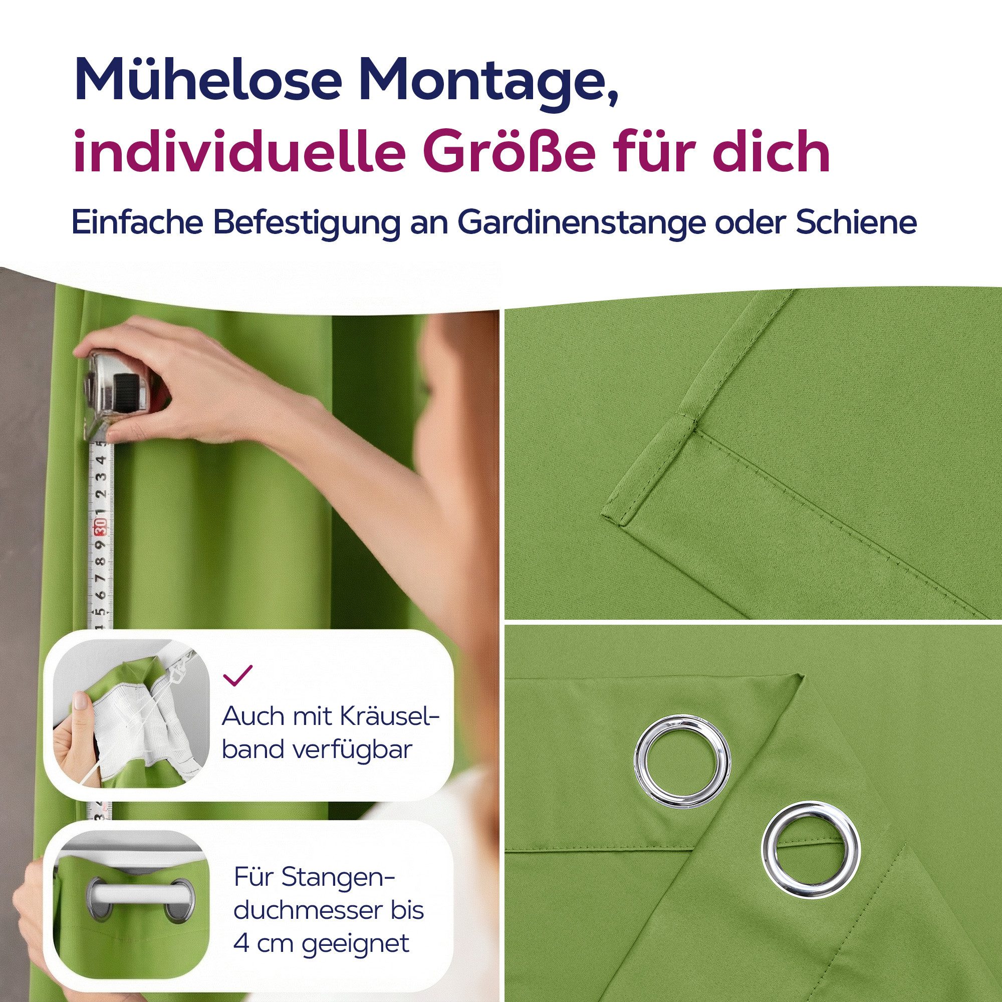 Beautex Verdunkelungsvorhang mit Ösen Vorhang, Gardine blickdicht abdunkelnd (1 St), Ösen, verdunkelnd, Blackout, blickdicht, waschbar, Ösenaufhängung, Farbwahl – Bild 5 von 5