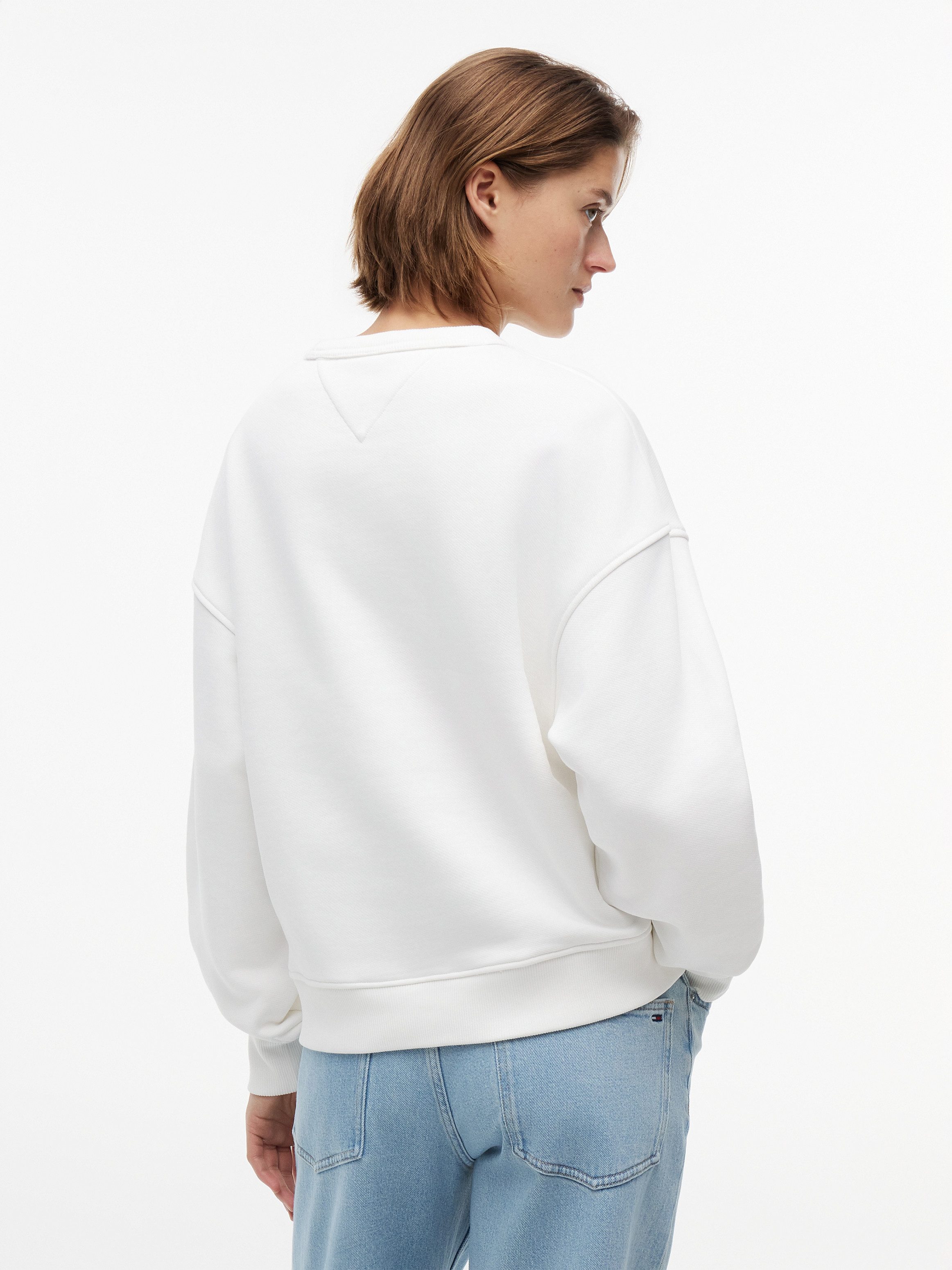 Tommy Jeans Kapuzensweatshirt TJW BXY BADGE CREW EXT Baumwolle, Kängurutasche