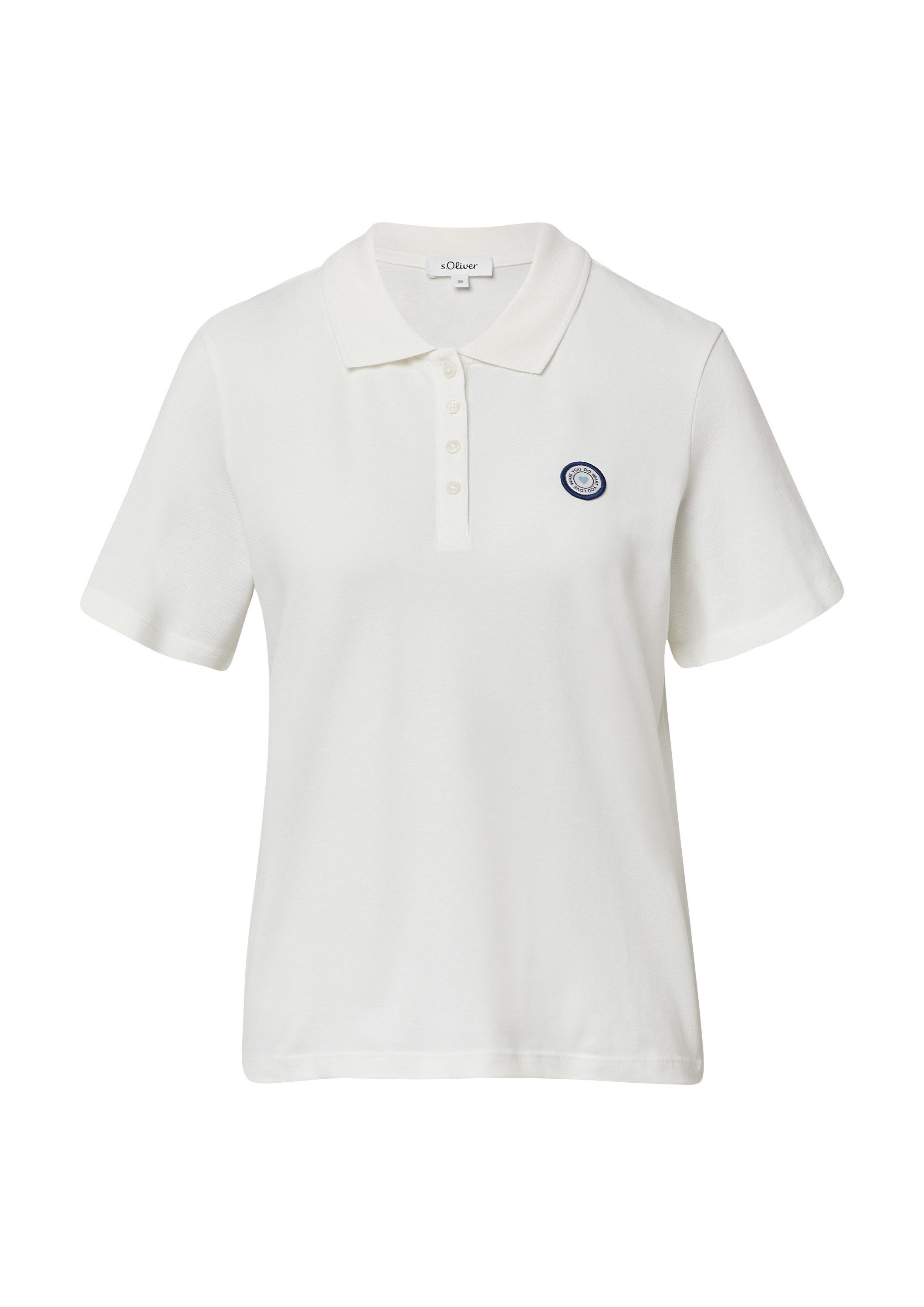 s.Oliver Kurzarmshirt T-Shirt Verkürztes Pique-Poloshirt mit günstig online kaufen