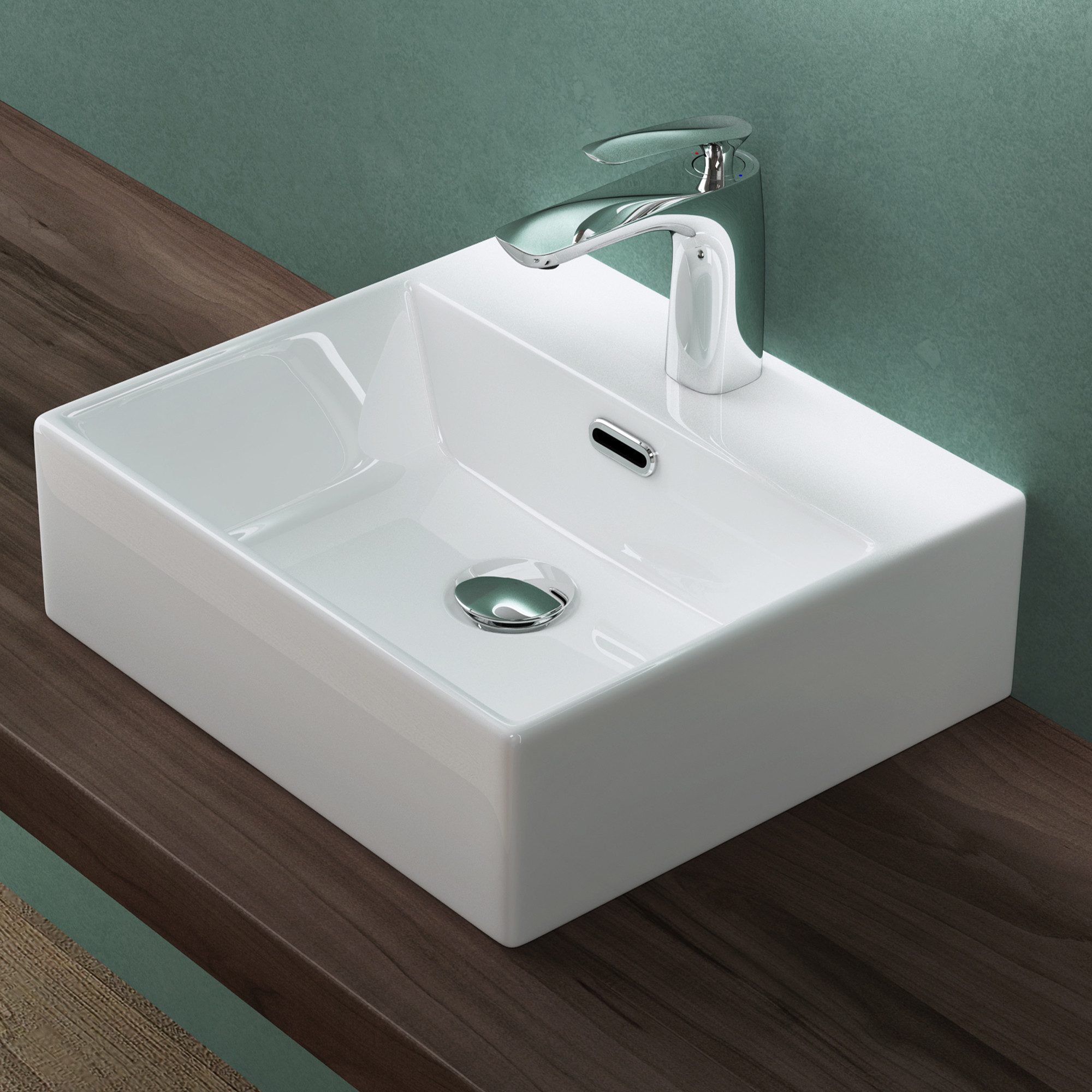 Mai & Mai Waschbecken Hänge-Waschtisch Aufsatzwaschbecken keramik Nano DIN-Norm Br206