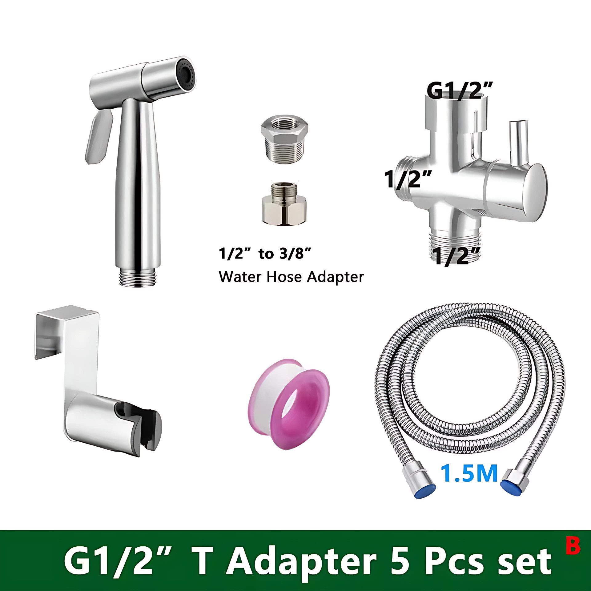 HoyoLee Handels GmbH Badezimmer-Set Edelstahl-Toilettenhandbrause, fünfteil günstig online kaufen