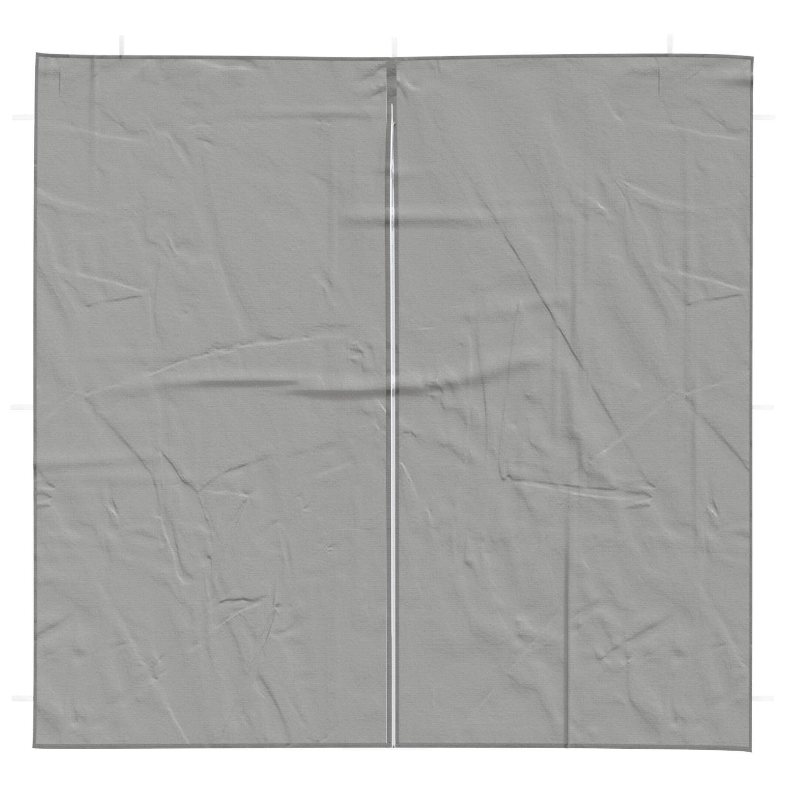 vidaXL Partyzelt Party Zelt Seitenteil 2 pcs Hellgrau 200 x 195 cm PE und Stahl