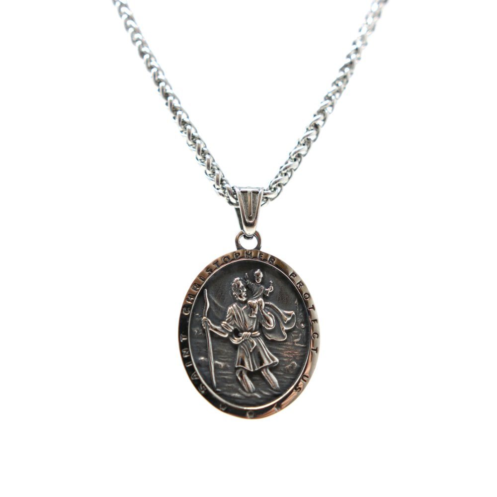 DALMARO Edelstahlkette Lederkette Edelstahl 316 SAINT günstig online kaufen