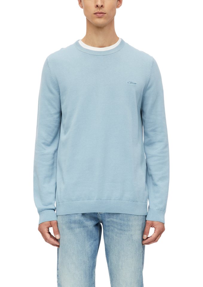 s.Oliver Strickpullover mit Logostickerei