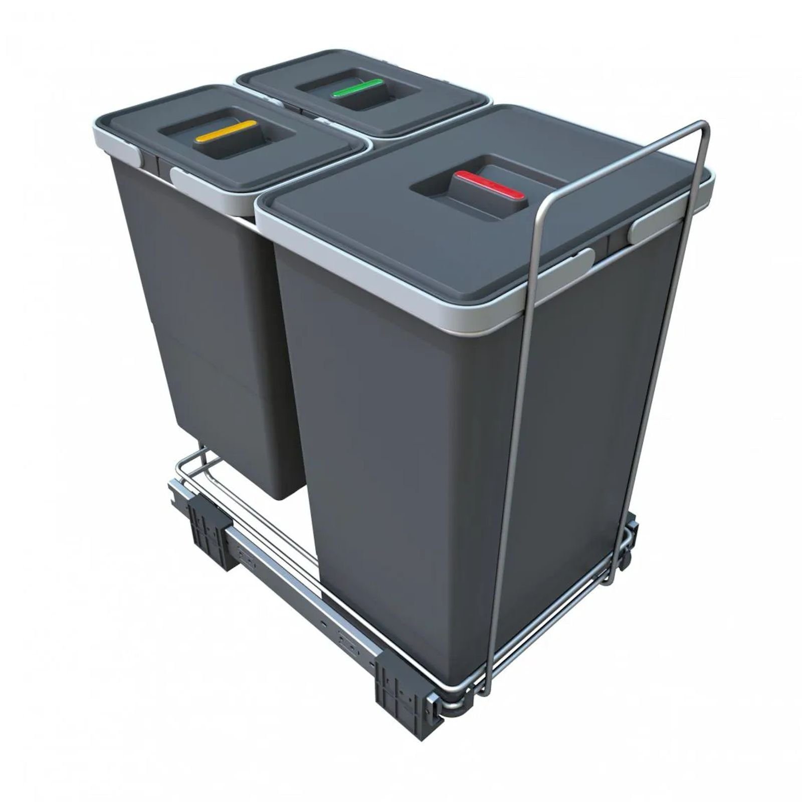 SO-TECH® Мусорные урны Abfallsammler Ecofil 24+8+8L mit Deckel, Abfallsystem für Korpusbreite ab 40 cm