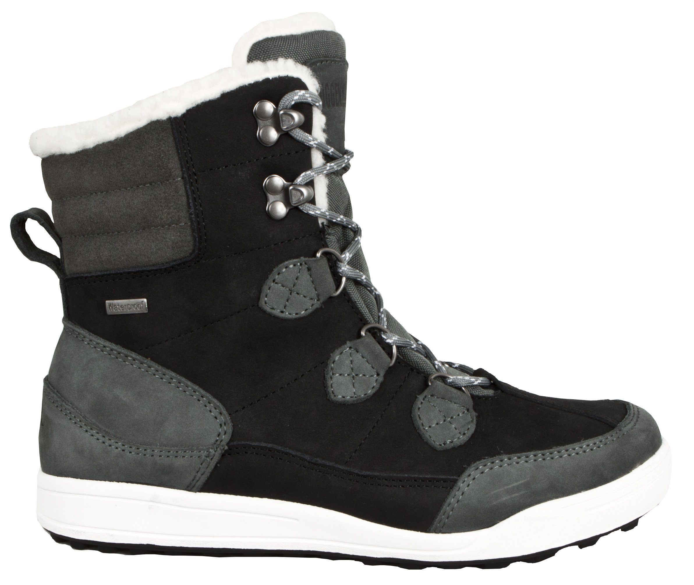 GUGGEN Mountain Winterstiefel HPC57 Damenfellstiefel Damenwinterstiefel Fellstiefel Stiefel wasserdicht Damen Lederstiefel Lammfellstiefel