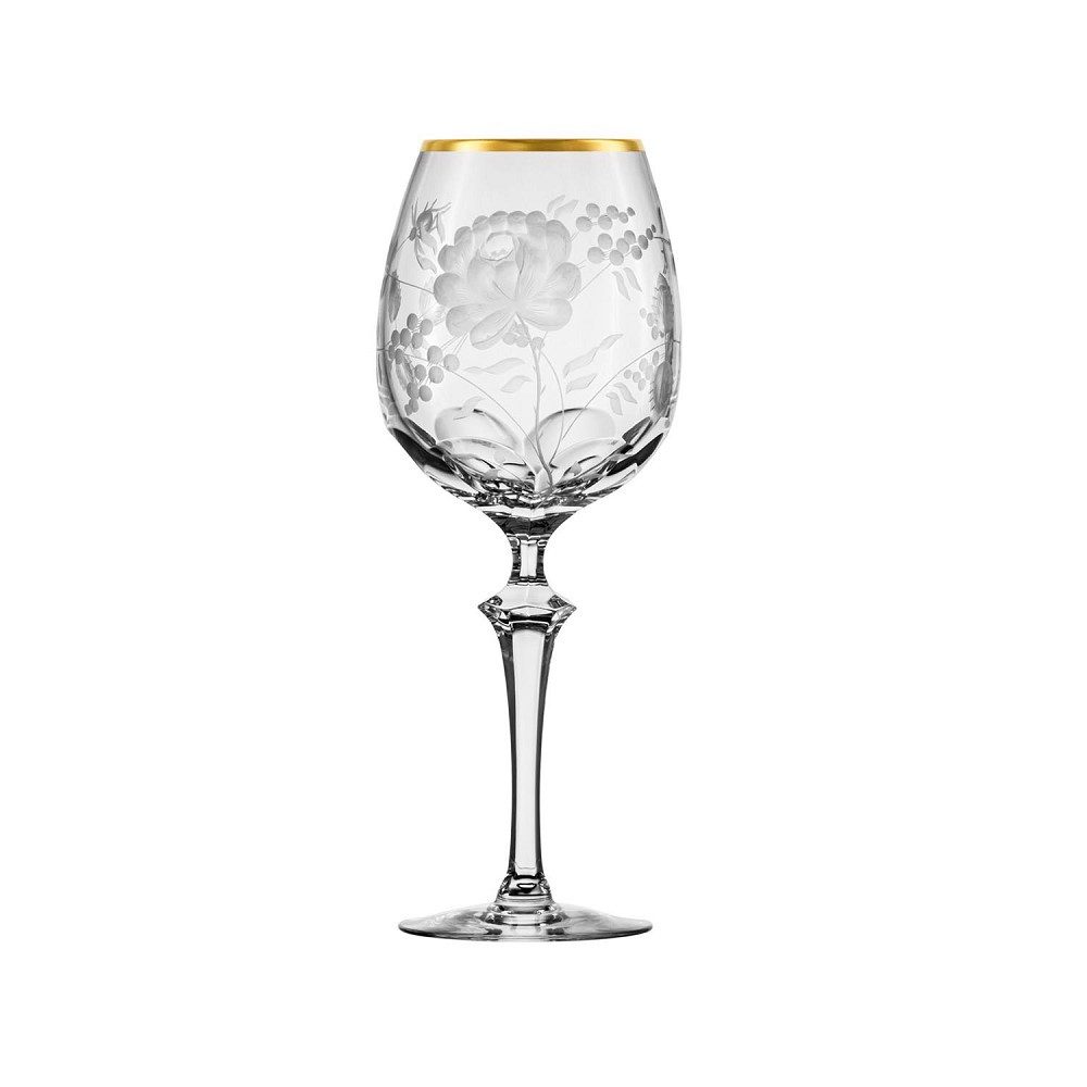 Weinglas Primerose Gold clear (25,5 cm) - Kristallglas mundgeblasen · von Hand