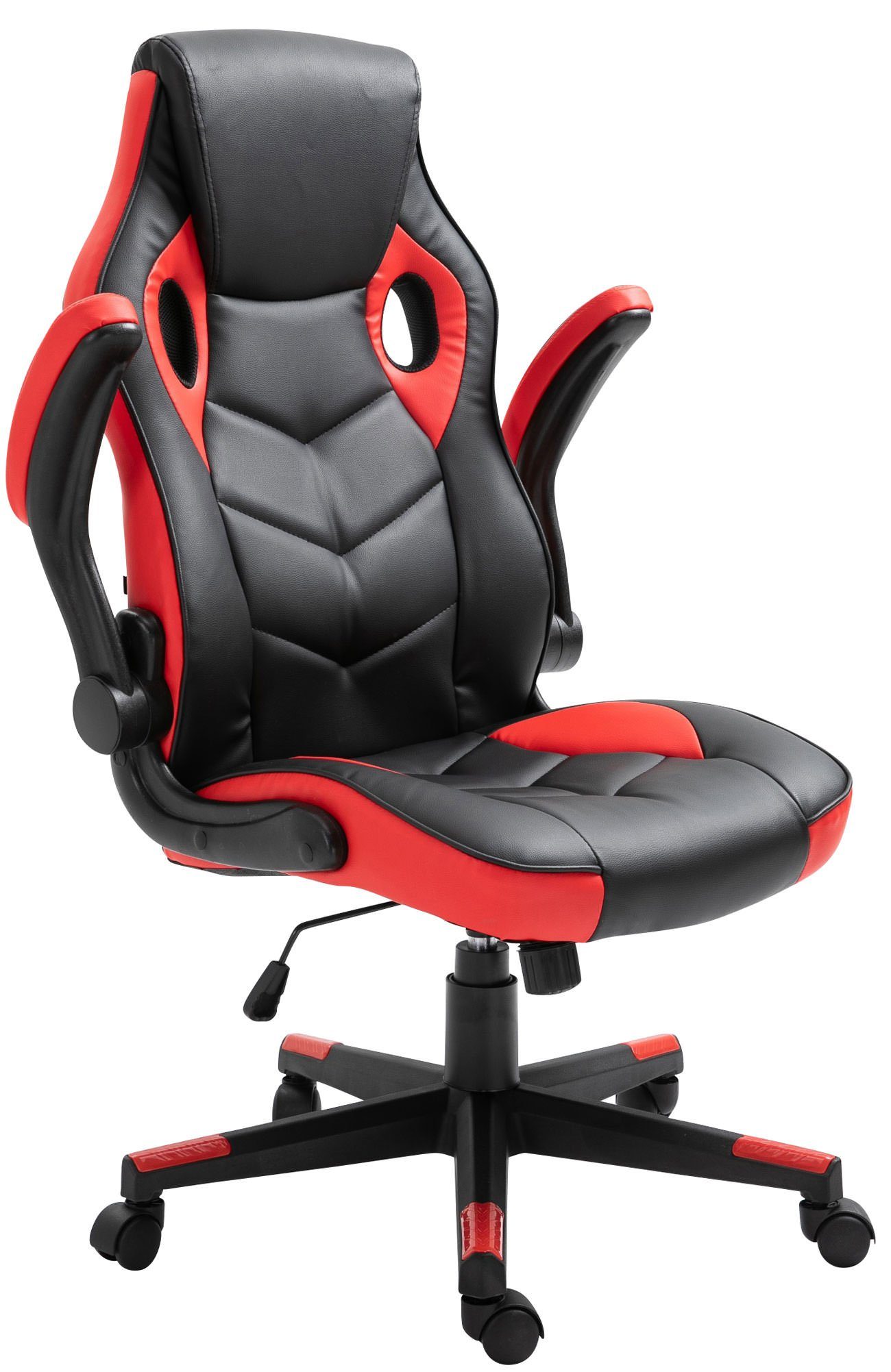 CLP Gaming Chair Omis und höhenverstellbar schwarz/rot drehbar Kunstleder
