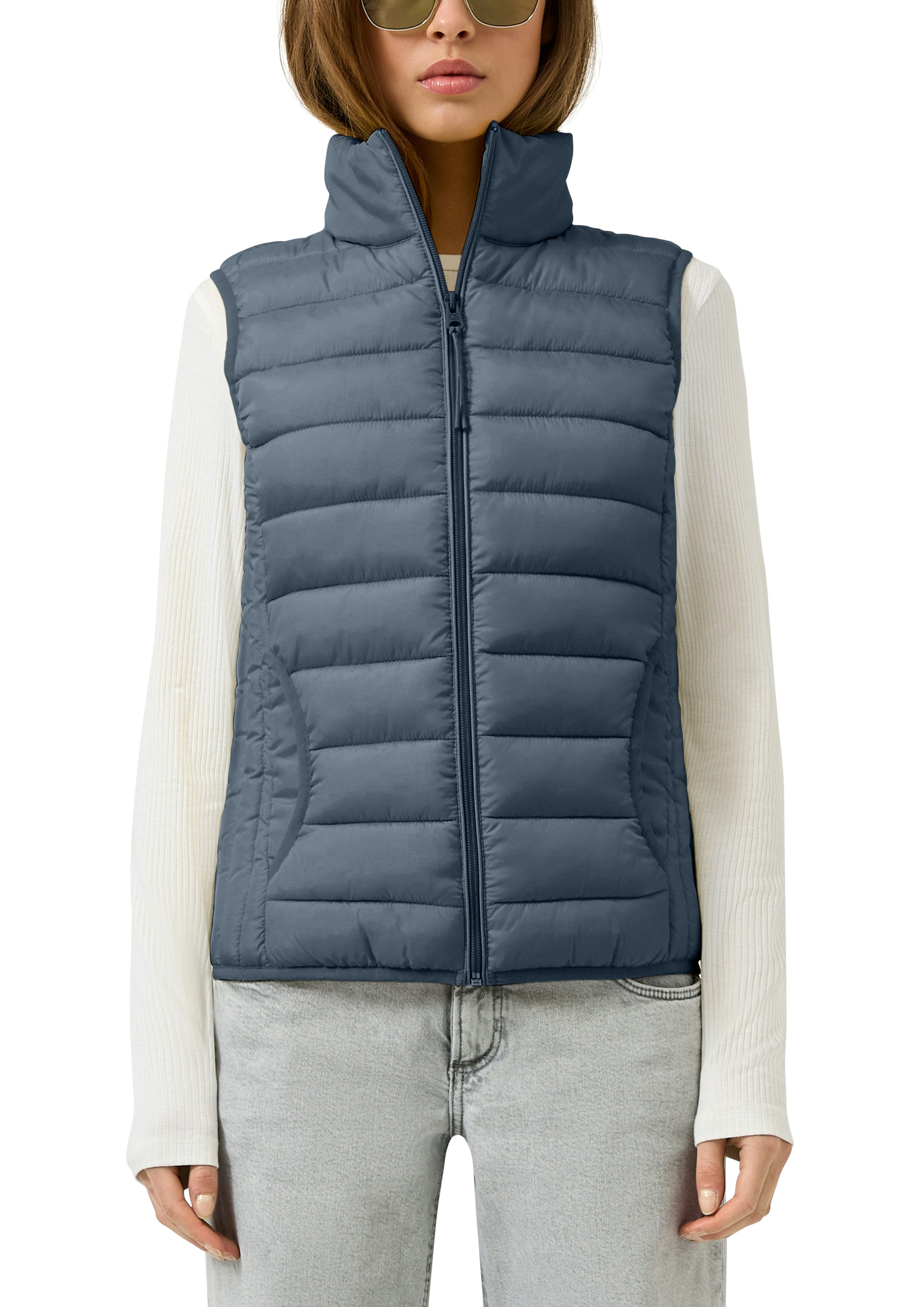 QS Steppweste mit Stehkragen und Reißverschluss