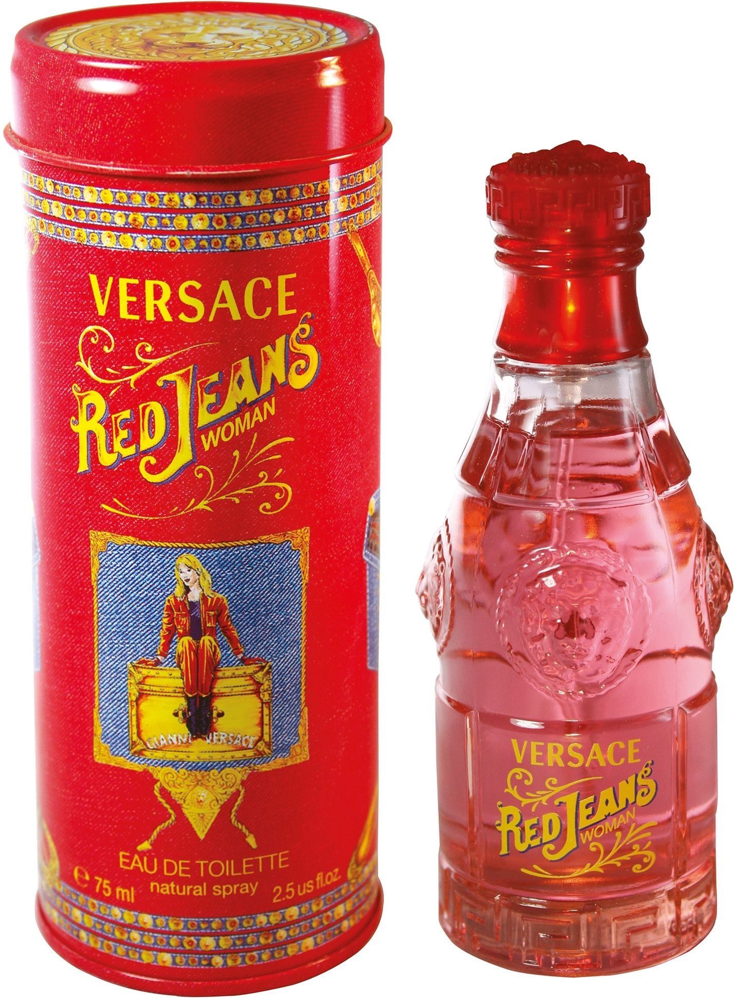 Versace Eau de Toilette RED JEANS EDT, mit blumig-fruchtigem Akzent