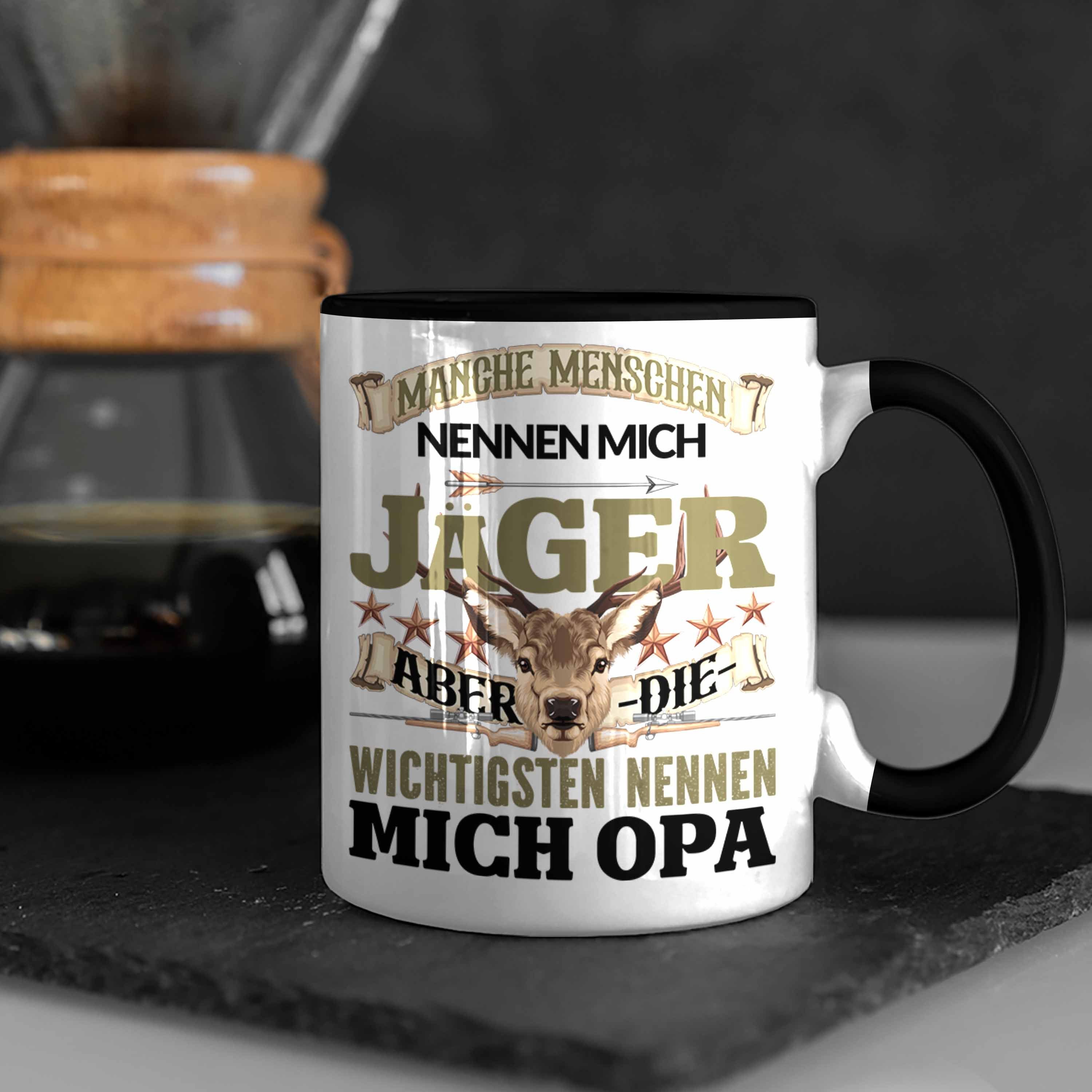 Opa Geschenk für Opa Jagd Jäger Schwarz Tasse Trendation Tasse Vatert besten Jäger Geschenkidee