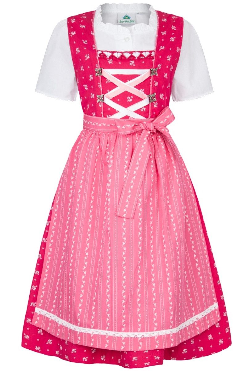 Isar-Trachten Dirndl Kinderdirndl 3tlg. - AIKA - fuchsia/light pink