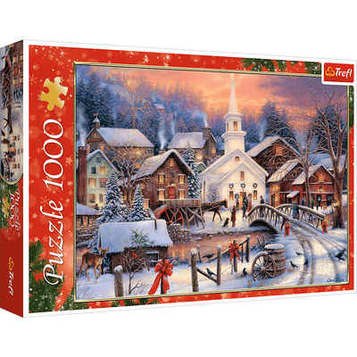 Trefl Puzzle Trefl 10602 Weisse Weihnachten Puzzle, 1000 Puzzleteile