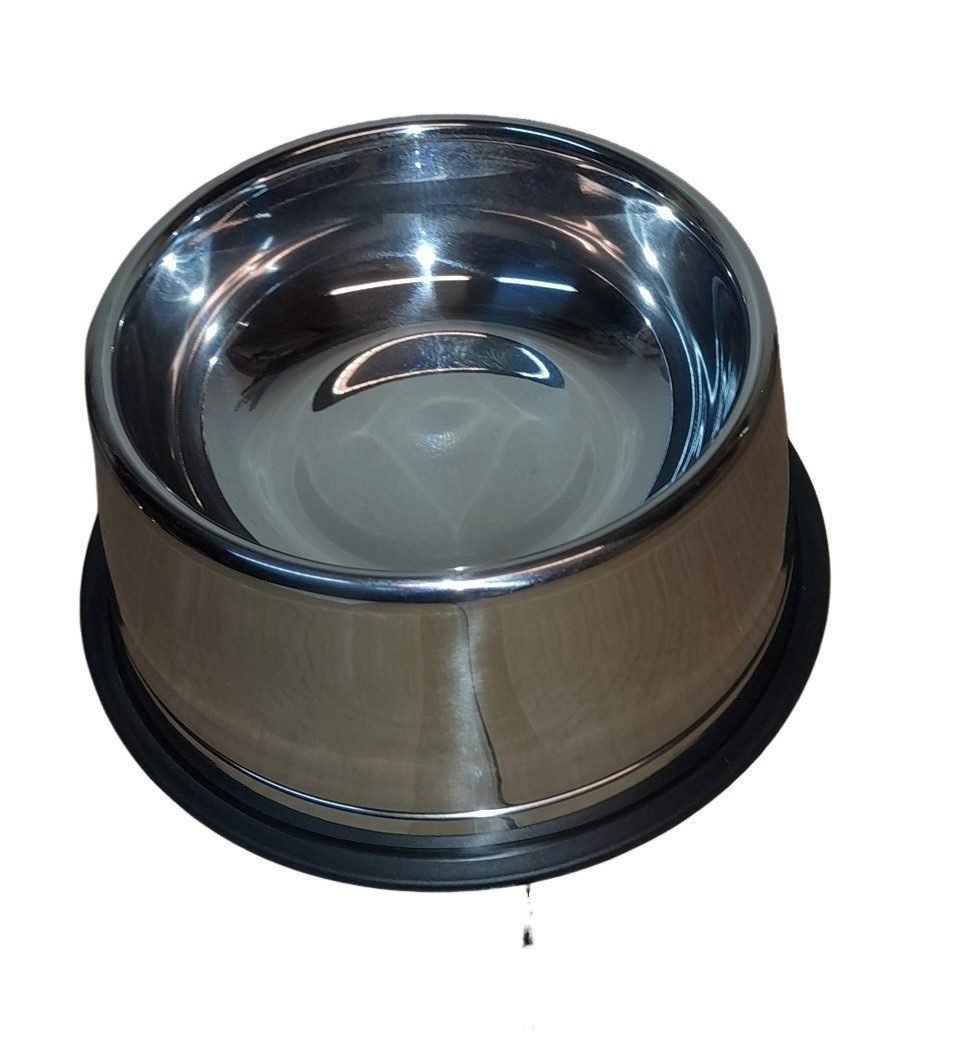 MATEC Germany Ersatzteile Futternapf Futternapf Duo Premium Edelstahl 600ml + 200 ml rutschgehemmt rund, Edelstahl, Näpfe aus Edelstahl, Zweigeteilter Futternapf