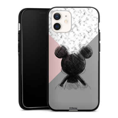 DeinDesign Handyhülle Disney Marmor Mickey Mouse Mickey Mouse Scribble, Apple iPhone 12 Silikon Hülle Bumper Case Handy Schutzhülle