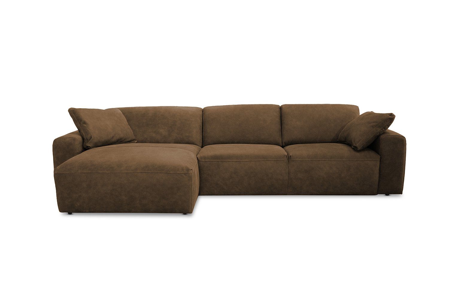 links, Farben Sofa tobacco versch. od. Ecksofa rechts KAWOLA Recamiere Leder, MORONI,