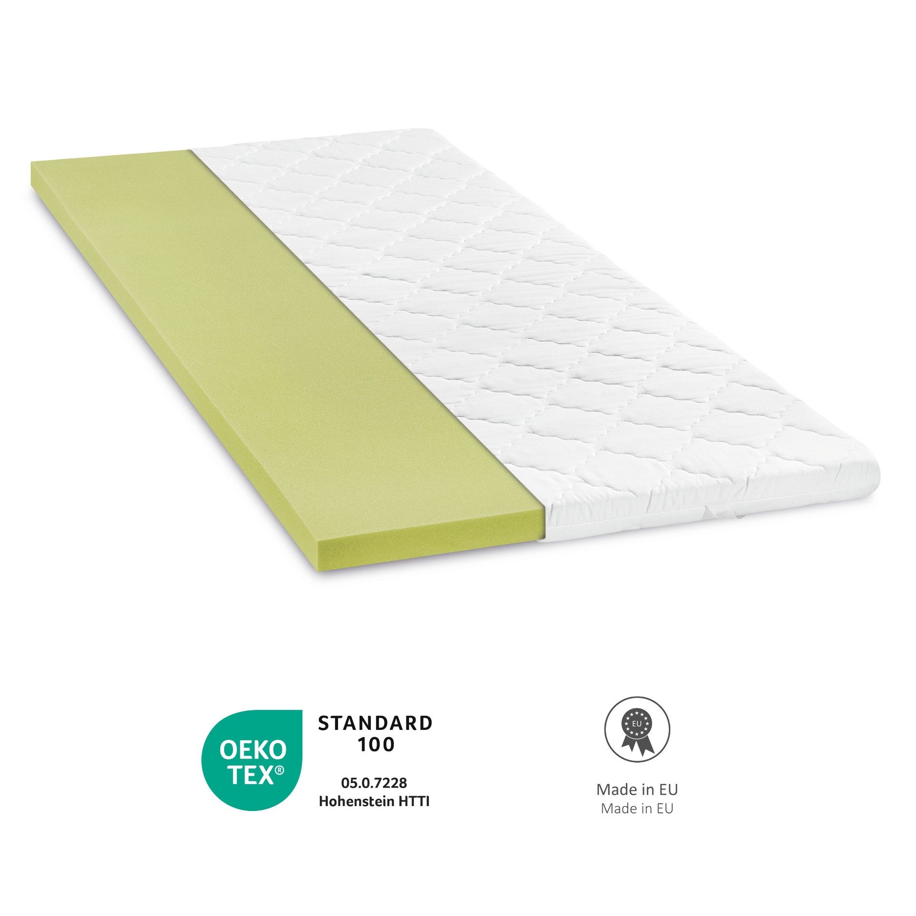 Bodyprotect, Topper aus Kaltschaum, 6 cm hoch, Viscoschaum, mit 4 elastisch günstig online kaufen