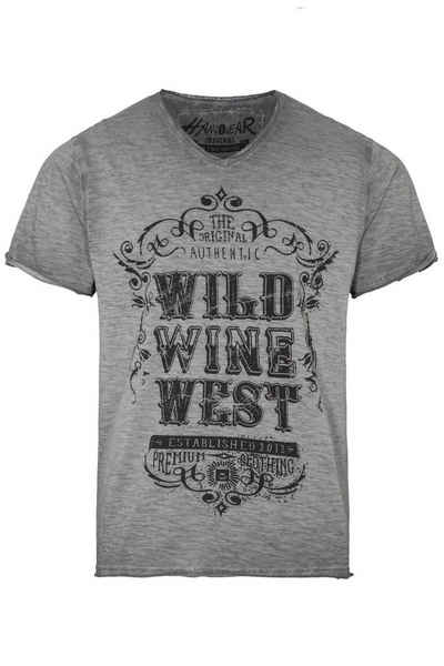 Hangowear Trachtenshirt Herren, mit Wild-Wine-West Print