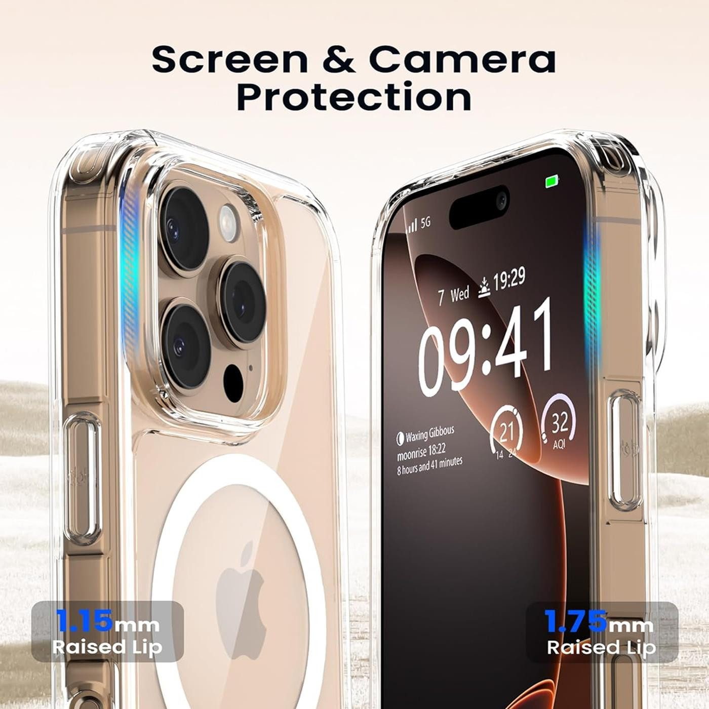 CoolGadget Handyhülle Premium Silikon Handy Case für iPhone 16 Pro Max 6,9 Zoll, Hülle Transparent Schutzhülle kompatibel mit MagSafe Zubehör – Bild 2 von 5