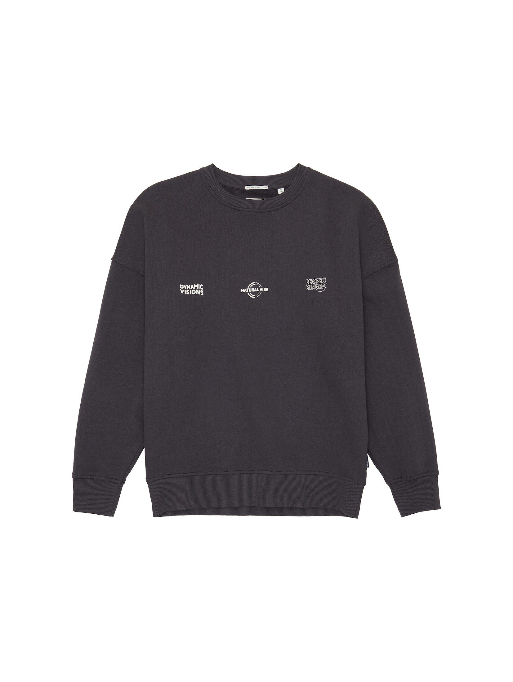 TOM TAILOR Hoodie Oversized Sweatshirt mit Bio-Baumwolle coal grey