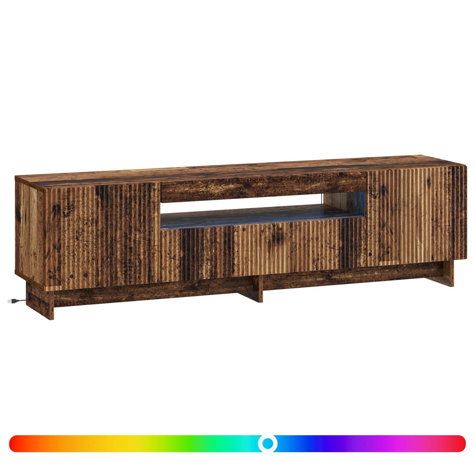 vidaXL TV-Schrank LED-TV-Schrank Altholz Holzwerkstoff